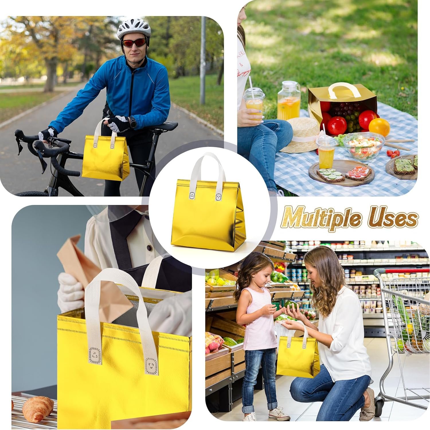 100 Pcs individuelle Logo Thermobags Großhandel für Essen Lieferung, isolierte Taschen für heiße und kalte Speisen, OEM Take Away Taschen für Kaffee, Milch, Meeresfrüchte, Pizza, Catering, Restaurant 100 Pcs individuelle Logo Thermobags Großhandel für Essen Lieferung, isolierte Taschen für heiße und kalte Speisen, OEM Take Away Taschen für Kaffee, Milch, Meeresfrüchte, Pizza, Catering, Restaurant