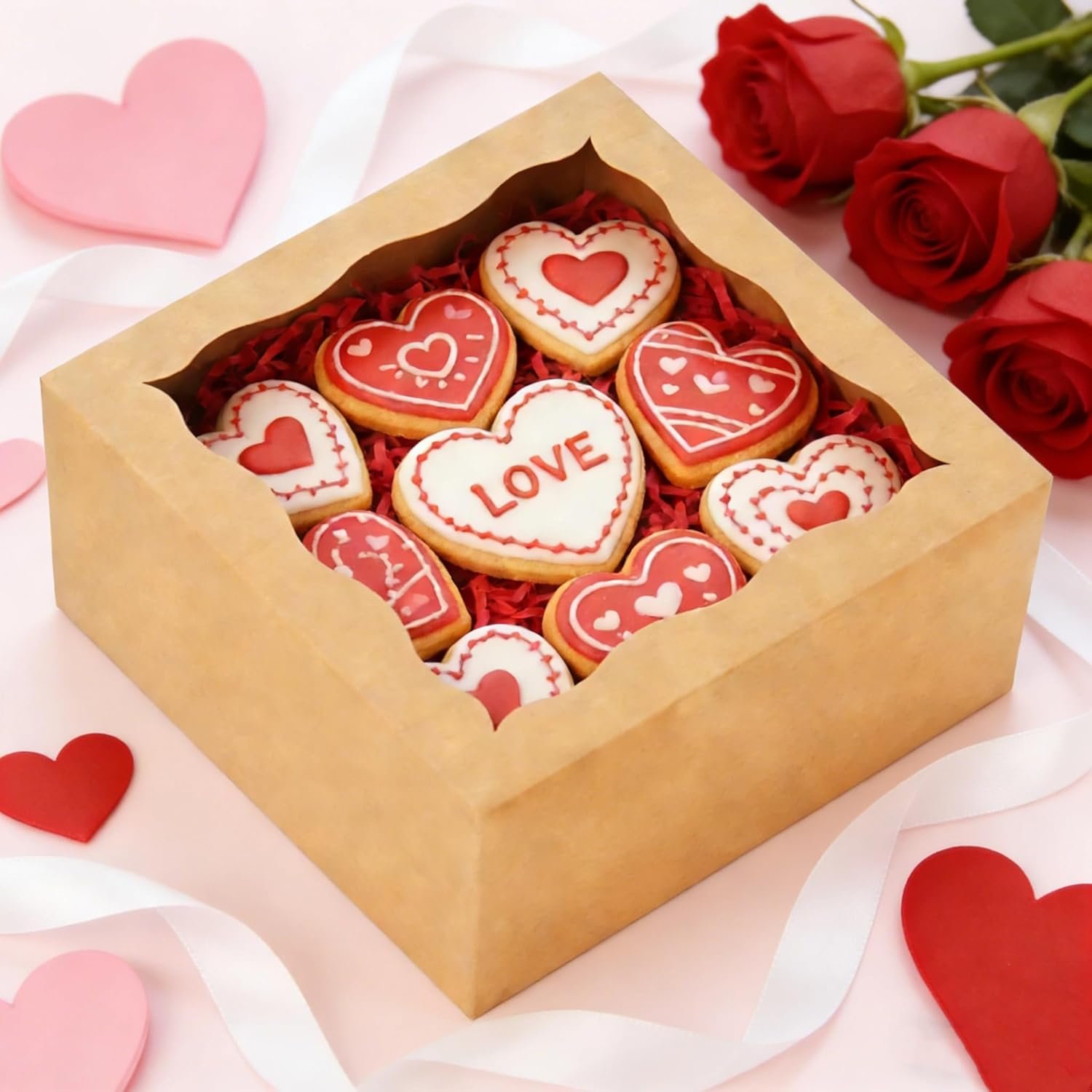 Großhandel 50 Pack Cookie Boxes 6x6x3 Zoll mit Fenster, ideal für Desserts, als Werbebox für individuelle Logos, produziert von einem erfahrenen Hersteller für Macarons und Mini-Kuchen. Großhandel 50 Pack Cookie Boxes 6x6x3 Zoll mit Fenster, ideal für Desserts, als Werbebox für individuelle Logos, produziert von einem erfahrenen Hersteller für Macarons und Mini-Kuchen.