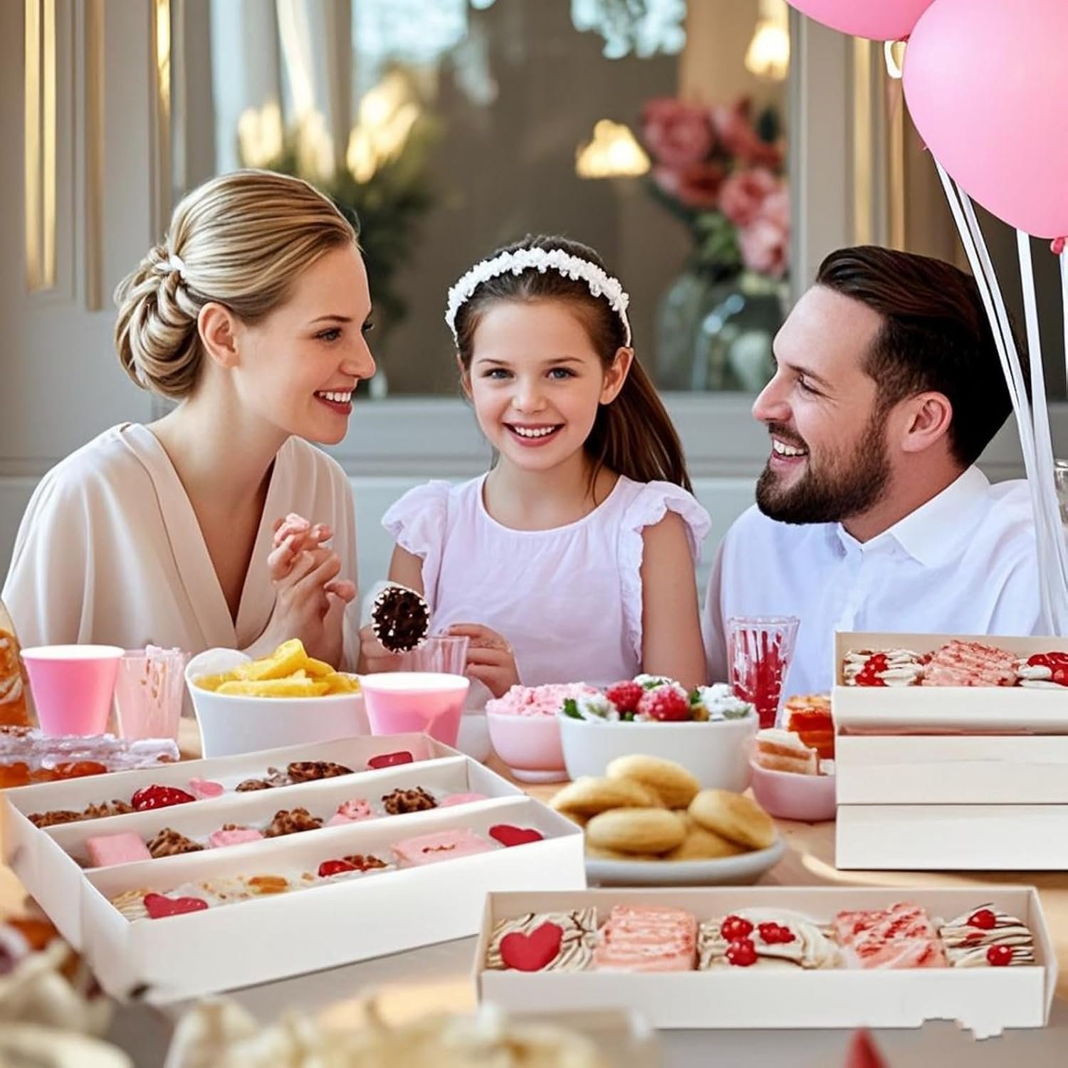 Großhandel 51 Pack 12x2¼x2 Zoll lange Gebäckschachteln mit Vollfenster, Hersteller von ostergeschmückten Kartons, OEM Macaron- und Trüffelboxen