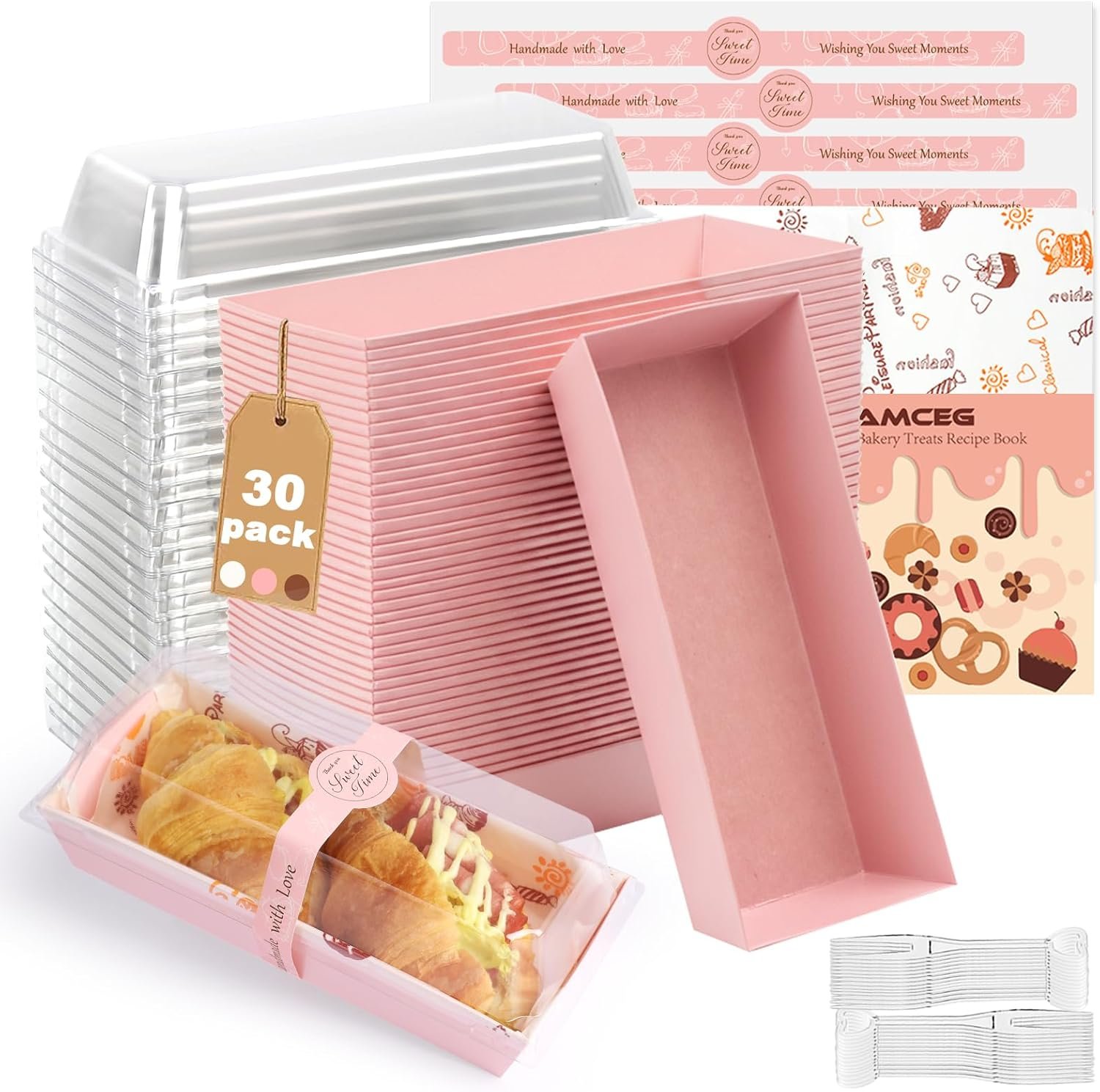 Großhandel 30 Stück kleine Charcuterie-Boxen 7,5x3,3 Zoll mit klaren Deckeln, individuellem Logo, Einweg-Papierbehälter für Sandwiches, Kekse, Gebäck und Kuchenschnitten, OEM