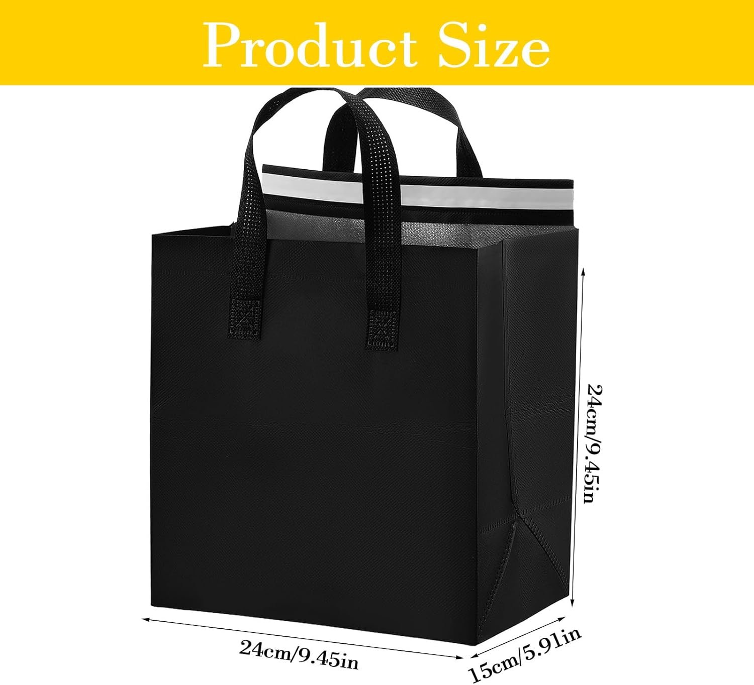 Großhandel 50 Stück isolierte Take-Away-Taschen, Thermoisolierte Lebensmittelbeutel für Kaffee, Milchtee und frische Meeresfrüchte, geeignet für Restaurant, Einzelhandel oder Picknick/BBQ, OEM verfügbar, Hersteller für warme und kalte Speisen.