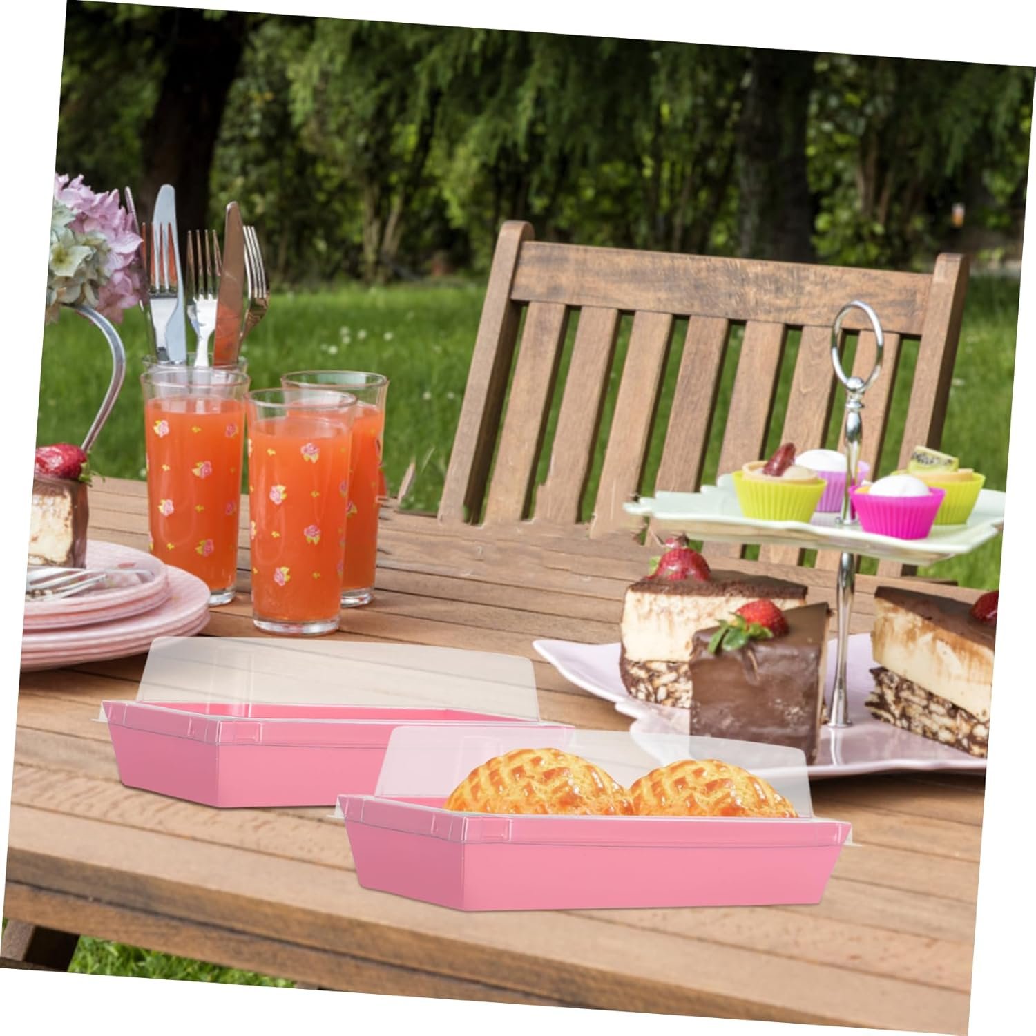 Großhandel 50 Stück rechteckige Deckel für Bäckereiboxen hitzebeständige Konditorei-Behälter für Sandwiches, Sushi und Desserts – Individuelles Logo für vielseitige Lebensmittelaufbewahrung bei Veranstaltungen und im Alltag – Hersteller für Großmenge-Bestellungen