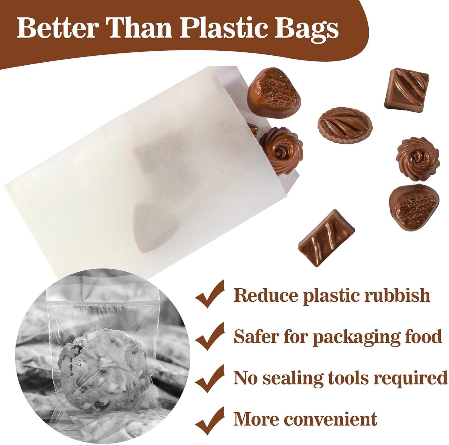 Großhandel für 100 Glassine Wachspapierbeutel - Individuelles Logo erhältlich - Hersteller von hochwertigen Umschlägen, Hamburger-Tüten, Cookie-Hüllen, Tortenstücken, Seifenverpackungen, und Dessertverpackungen in Großmenge.