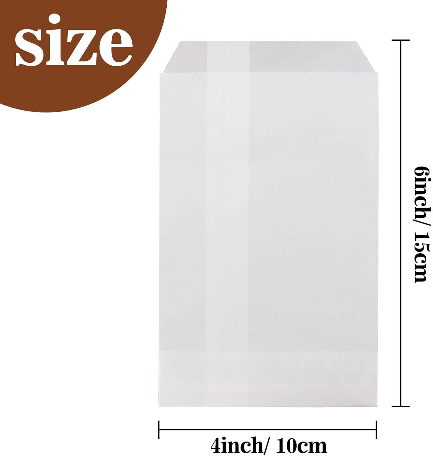 Großhandel für 100 Glassine Wachspapierbeutel - Individuelles Logo erhältlich - Hersteller von hochwertigen Umschlägen, Hamburger-Tüten, Cookie-Hüllen, Tortenstücken, Seifenverpackungen, und Dessertverpackungen in Großmenge.