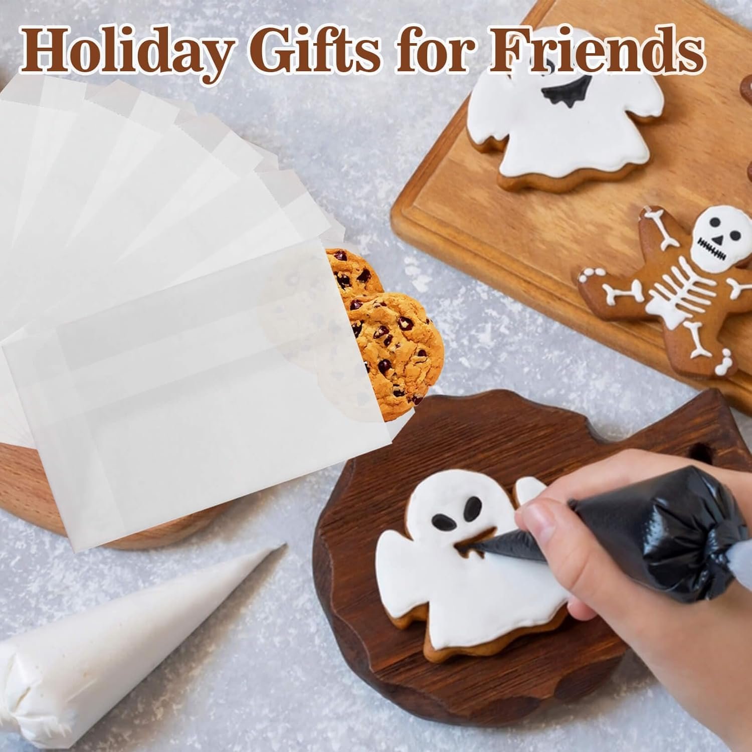 Großhandel für 100 Glassine Wachspapierbeutel - Individuelles Logo erhältlich - Hersteller von hochwertigen Umschlägen, Hamburger-Tüten, Cookie-Hüllen, Tortenstücken, Seifenverpackungen, und Dessertverpackungen in Großmenge.