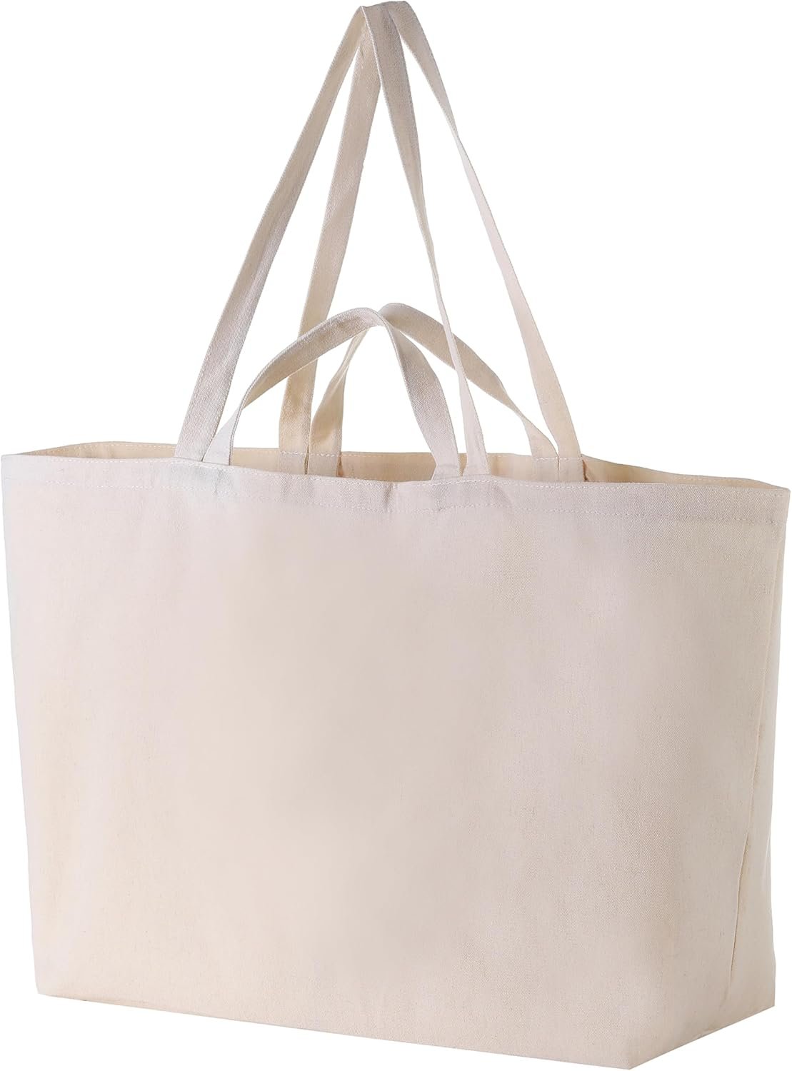 Großhandel Extra Large Canvas Tote Bag - 27" X 16" X 8" wiederverwendbare Schultertasche mit individuellem Logo für personalisierte Einkäufe von einem Hersteller in Bulk.