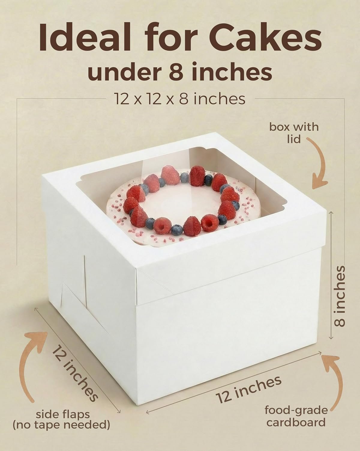 Großhandel 12x12x8 Zoll Tortenboxen 15 Stück, große 12 Zoll Tortenbox mit Fenster für 8 Zoll hohe mehrstöckige Backwaren, stabiler quadratischer weißer Karton, OEM-Kuchen-Dekorationszubehör (80 Stück Aufkleber) Hersteller. Großhandel 12x12x8 Zoll Tortenboxen 15 Stück, große 12 Zoll Tortenbox mit Fenster für 8 Zoll hohe mehrstöckige Backwaren, stabiler quadratischer weißer Karton, OEM-Kuchen-Dekorationszubehör (80 Stück Aufkleber) Hersteller.