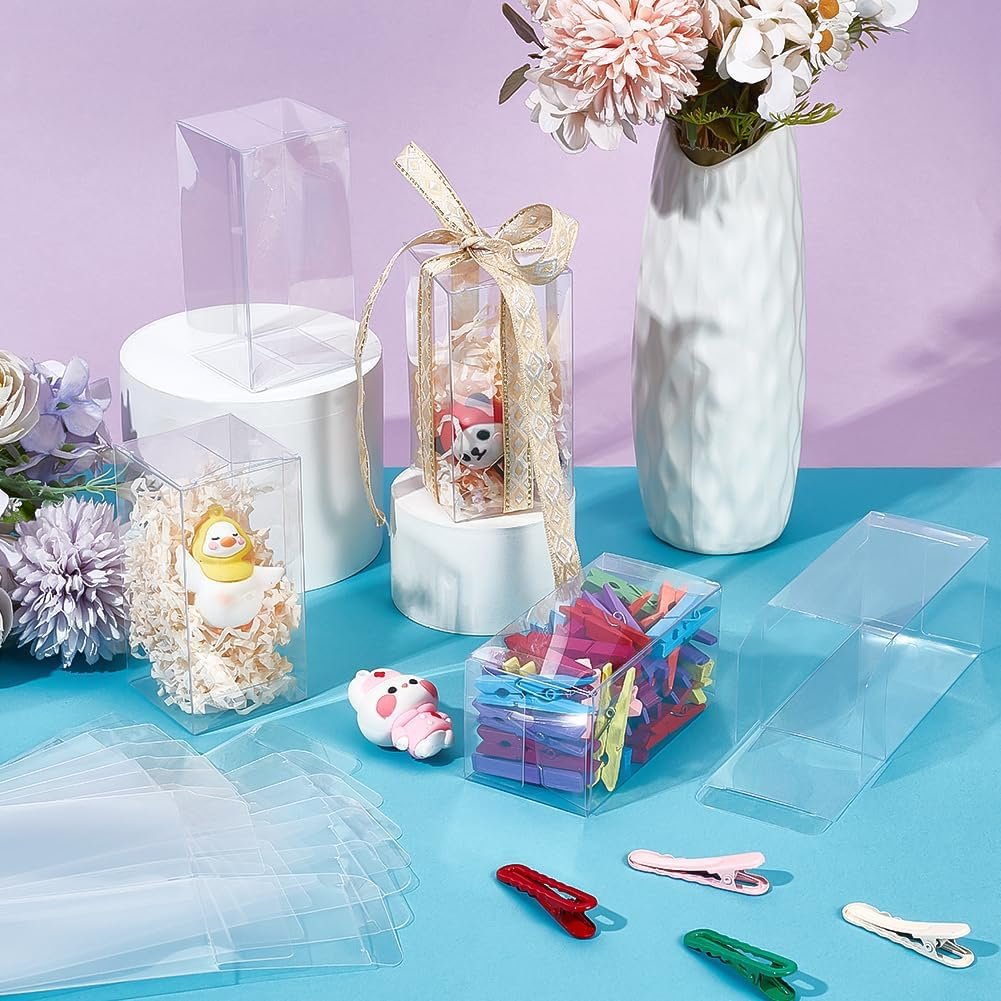 Großhandel 40 Stück klare PVC Geschenkboxen 4x2x2 Zoll für Süßigkeiten und Pralinen, individuell bedruckbare Hochzeits-Favoritenverpackungen vom Hersteller, ideal für Bulk Bestellungen
