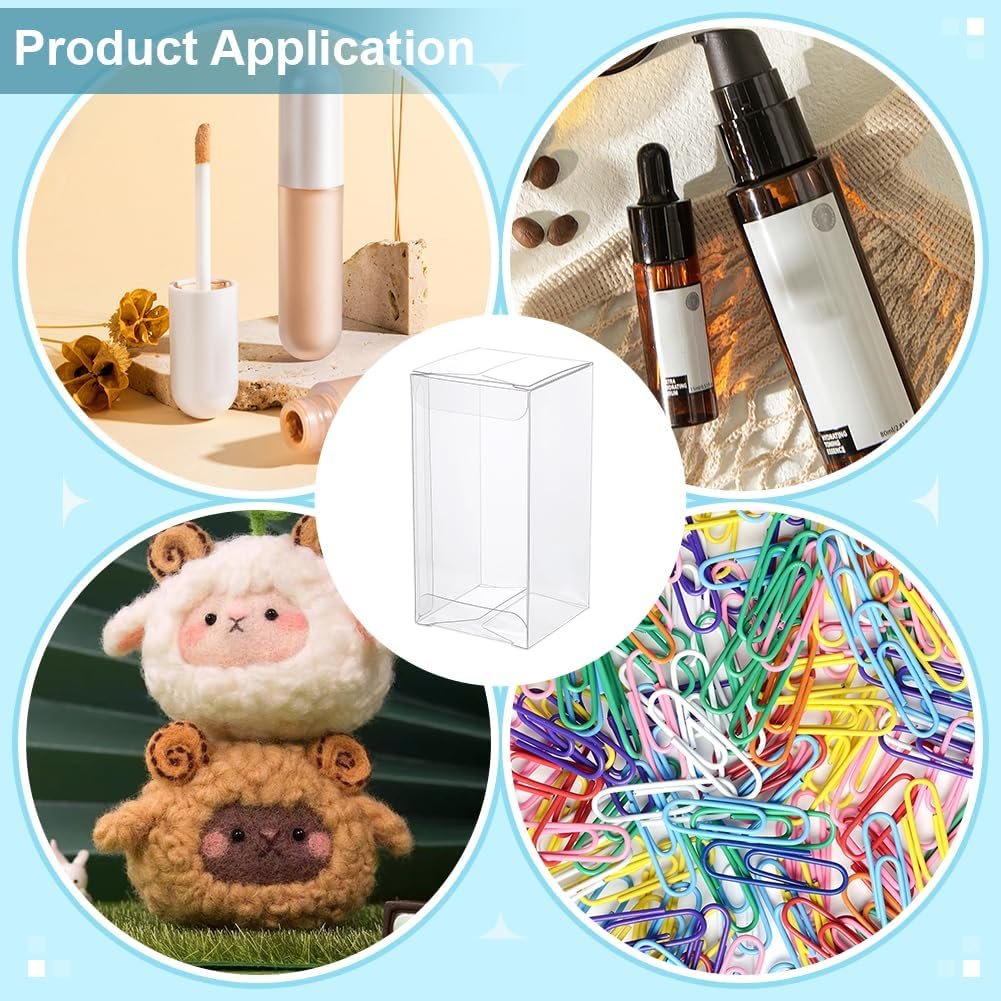 Großhandel 40 Stück klare PVC Geschenkboxen 4x2x2 Zoll für Süßigkeiten und Pralinen, individuell bedruckbare Hochzeits-Favoritenverpackungen vom Hersteller, ideal für Bulk Bestellungen