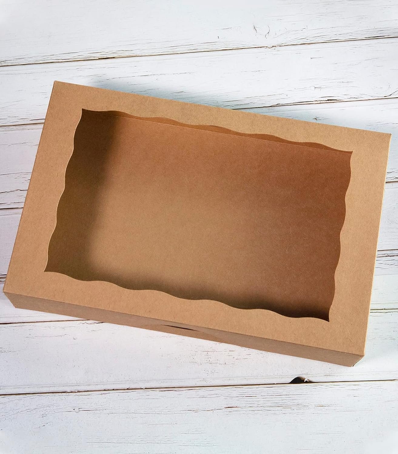 Großhandel Brown Pastry Box 14x10x3 Zoll, Auto-Pop-up Pappbox mit PVC-Fenster für Muffins, Donuts und Kekse, Individuelles Logo, Packung mit 15 Stück, Hersteller für Naturkarton Take-Out-Behälter