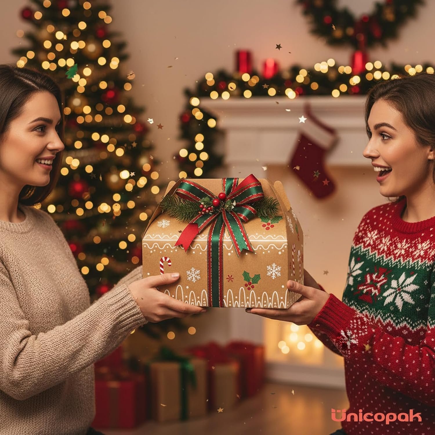 Großhandel 30er Pack 9x6x6 Kraft Gable Boxes, individuell bedruckbare, lebensmittelechte Karton-Lunchboxen, Hersteller von recycelbaren Geschenkboxen mit Griffen für Snacks, Picknick, Takeout Essen, Goodie Bags und robuste Barn Boxen, in Großmenge erhältlich.