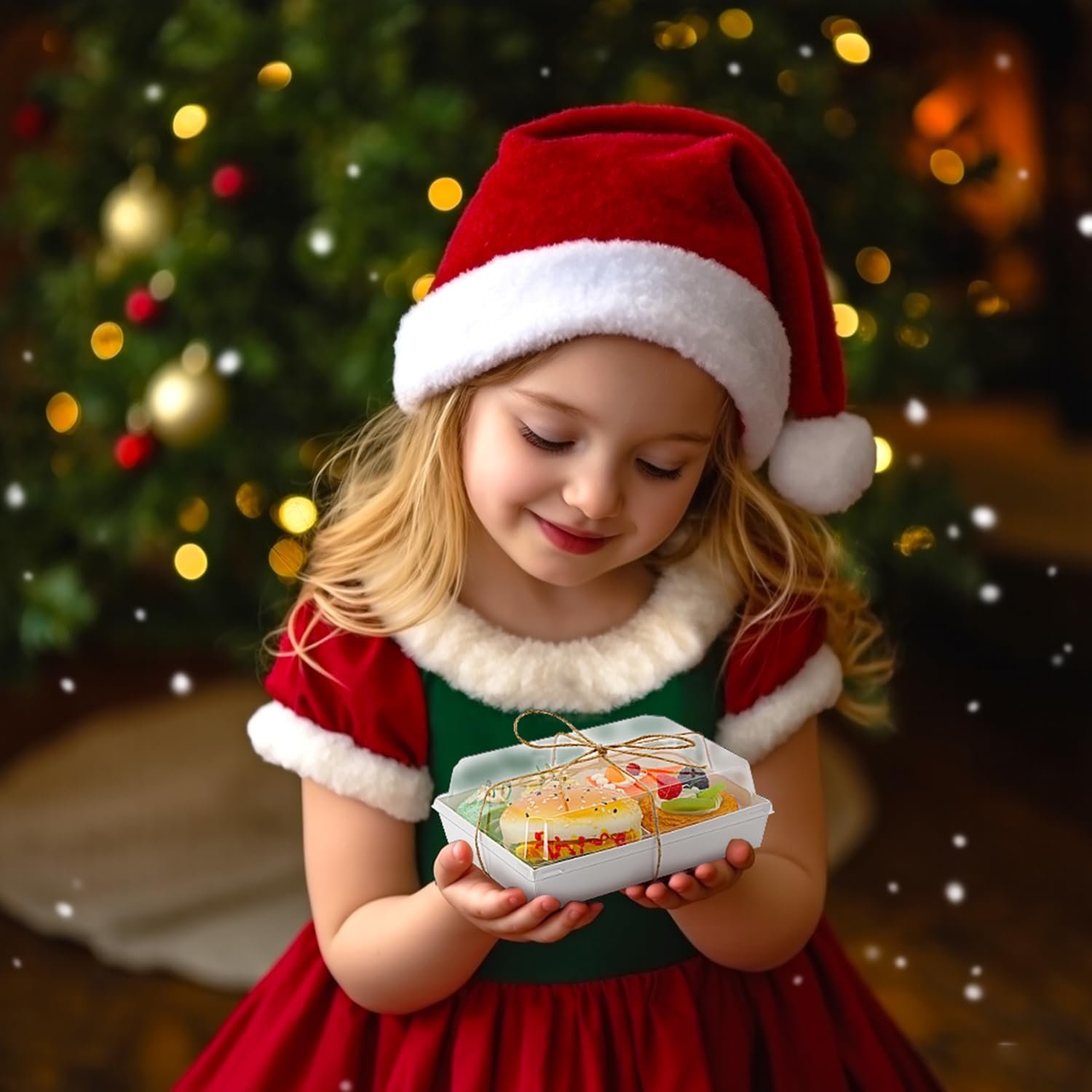 Großhandel 7x5x2,5 Charcuterie-Boxen mit klaren Lids, große Einweg-Backwaren-Behälter, OEM Backwaren zum Mitnehmen, to go Behälter für Schokolade, Sandwiches, Kekse, Cupcakes, Gebäck (25, weiß)