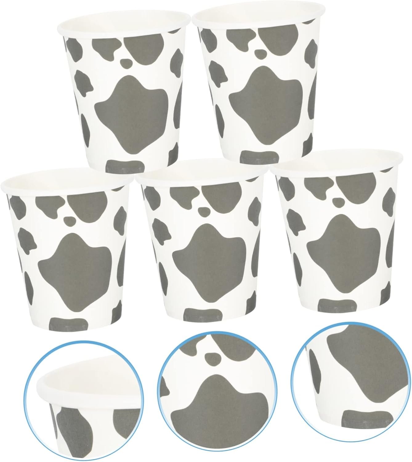 Großhandel 20 Stück Einwegbecher im Kuh-Motiv für Geburtstagsfeiern und Familienfeiern, Hersteller für individuelles Logo, leicht und bequem ohne Reinigung erforderlich. OEM verfügbar.