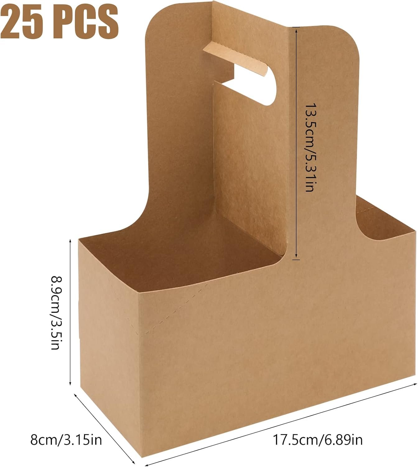 Großhandel 25 Stück Getränketräger mit Griff - 2-Becher Kapazität Pappbecherhalter, individuell gestaltetes Logo für To-Go Getränke- und Essenslieferungen von zuverlässigen Lieferanten.