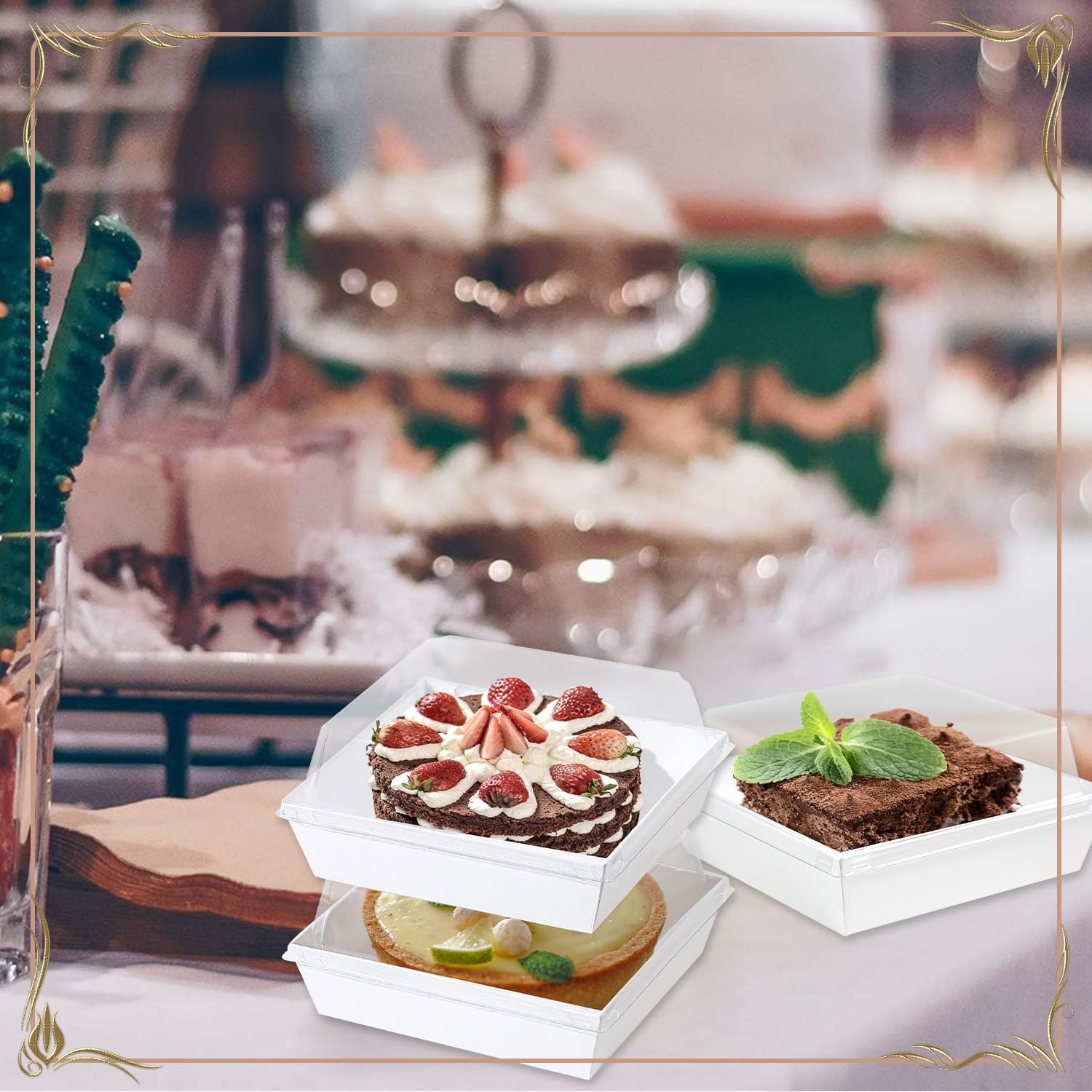 Großhandel 100 Pack kleine Charcuterie Boxen mit klarem Deckel, 5 Zoll Cookie Boxen für Sandwich, Sushi, Backwaren, Dessert, Kuchenstück, Erdbeeren - Individuelles Logo, Hersteller, Bulk