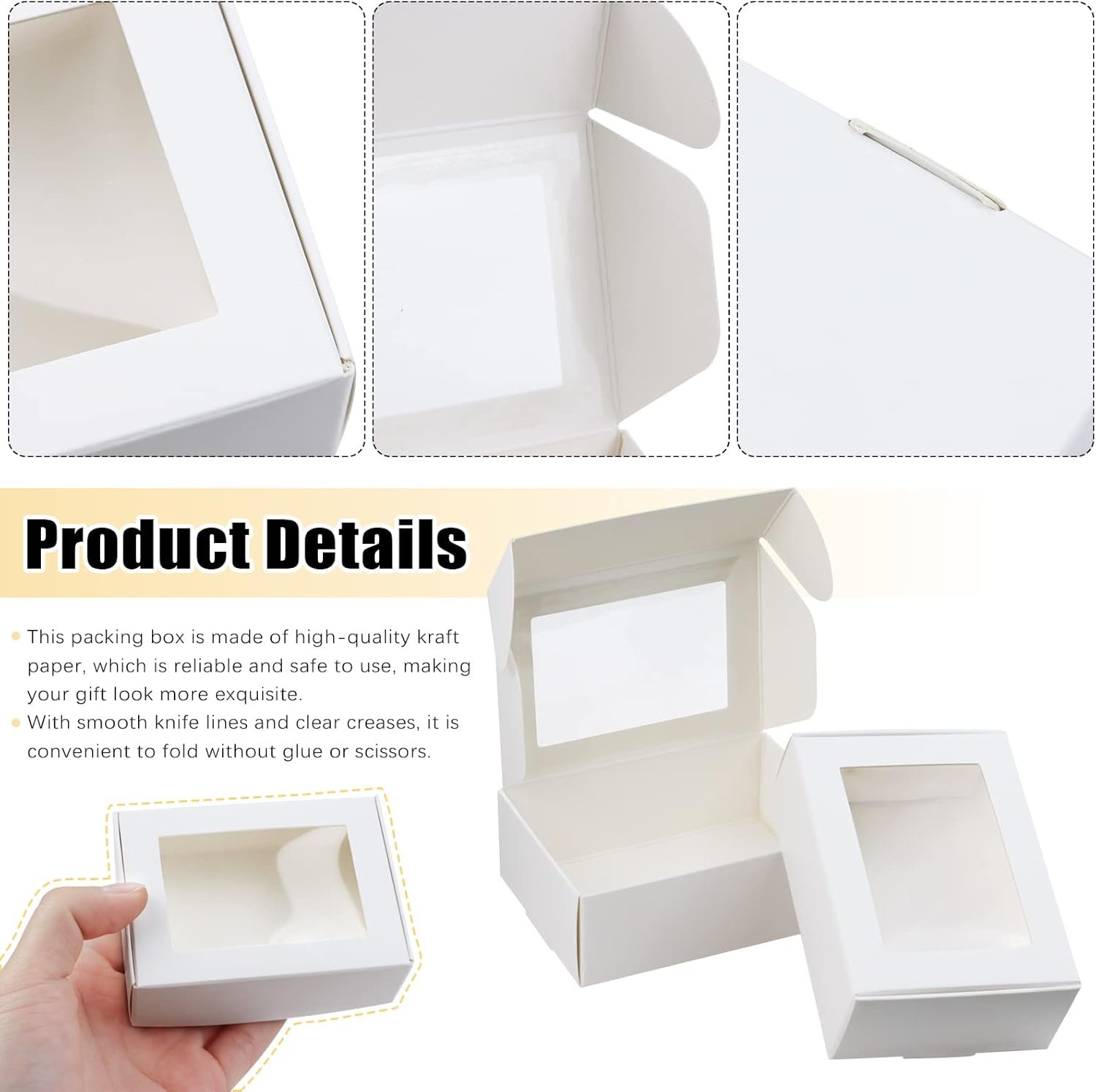Großhandel Mini Kraftpapierboxen mit Fenster, 50er Pack, 3,33