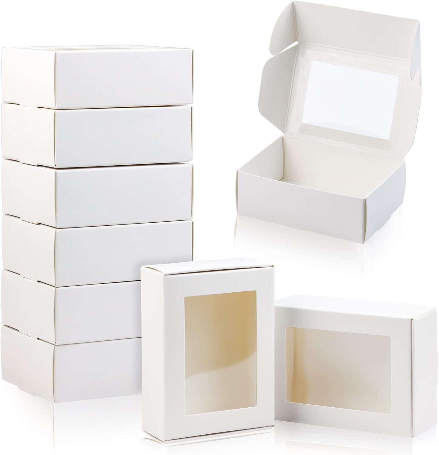 Großhandel Mini Kraftpapierboxen mit Fenster, 50er Pack, 3,33