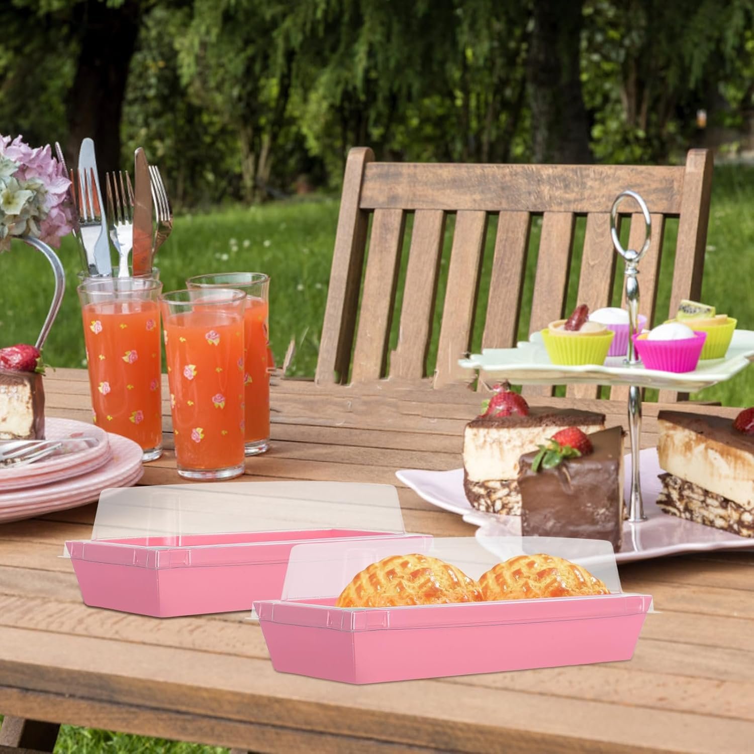 Großhandel 50 Stück große rechteckige Bäckerei Lebensmittelschachteln mit Deckeln, OEM Einweg-Sandwich und Gebäck-To-Go Behälter, individuelle Logo-Papierrollenboxen für Charcuterie und Brotaufbewahrung Großhandel 50 Stück große rechteckige Bäckerei Lebensmittelschachteln mit Deckeln, OEM Einweg-Sandwich und Gebäck-To-Go Behälter, individuelle Logo-Papierrollenboxen für Charcuterie und Brotaufbewahrung