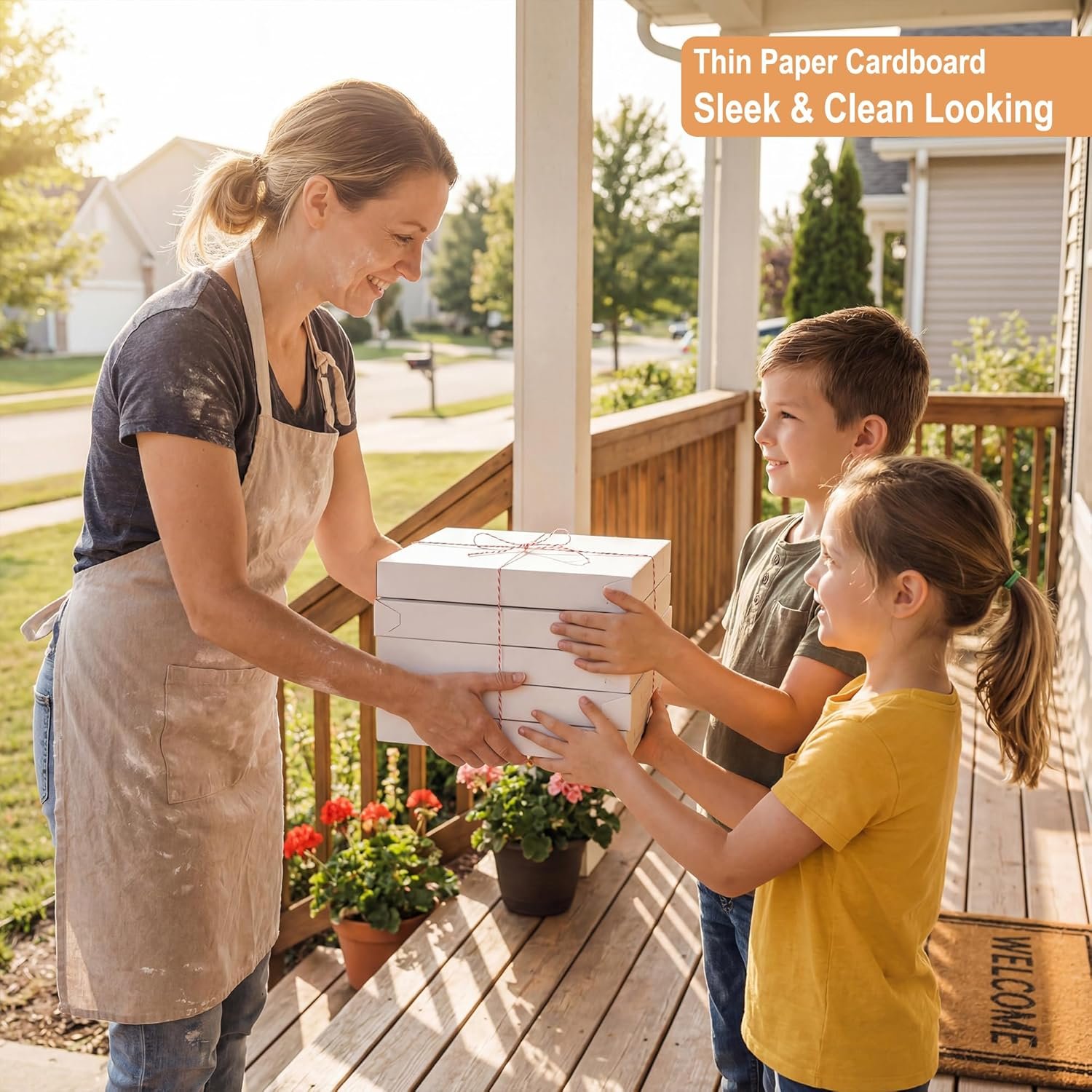 Großhandel Extra dünne weiße Papierboard-Kartons 10 x 10 x 1,75 Zoll (15 Stück) für selbstgemachte Pizzen, Gebäck, Takeaways, Geschenke und DIY-Projekte | Individuelles Logo für sichere Lagerung und Transport Ihrer Arbeiten von einem zuverlässigen Hersteller. Großhandel Extra dünne weiße Papierboard-Kartons 10 x 10 x 1,75 Zoll (15 Stück) für selbstgemachte Pizzen, Gebäck, Takeaways, Geschenke und DIY-Projekte | Individuelles Logo für sichere Lagerung und Transport Ihrer Arbeiten von einem zuverlässigen Hersteller.