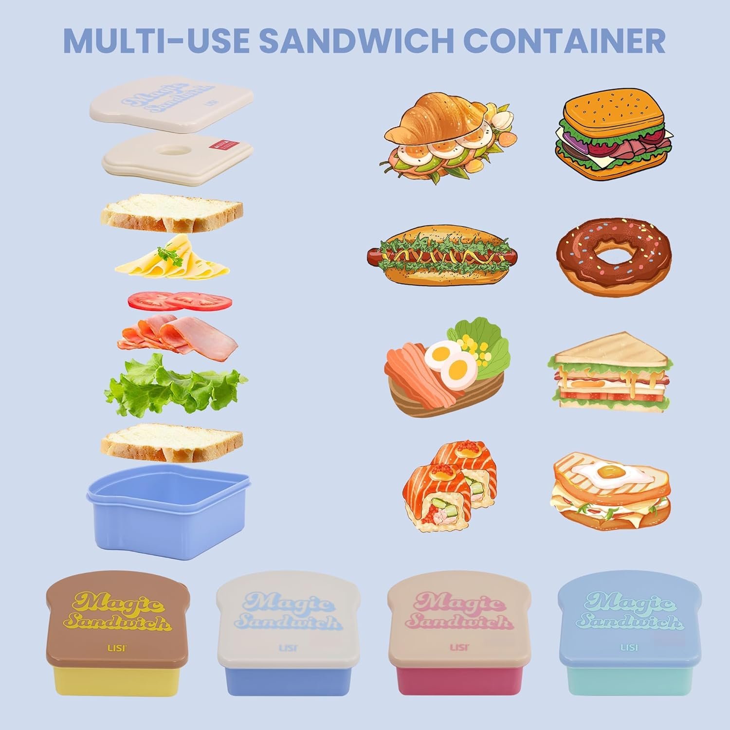 Großhandel BPA-freie Sandwich Box mit Eispackungen, wiederverwendbare Snackbehälter mit Deckeln, optimal für Büro und Picknick (20oz/590ml) - Hersteller für individuelle Logo-Lösungen. Großhandel BPA-freie Sandwich Box mit Eispackungen, wiederverwendbare Snackbehälter mit Deckeln, optimal für Büro und Picknick (20oz/590ml) - Hersteller für individuelle Logo-Lösungen.