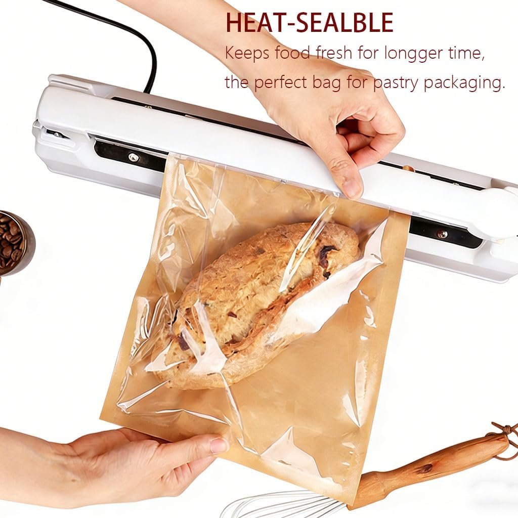 Großhandel 120 Stück Papier Keksbeutel mit Fenster 5 x 7 Zoll individuelle Verpackung für Snacks und Gebäck, OEM optionale Einzelkeks-Wickel