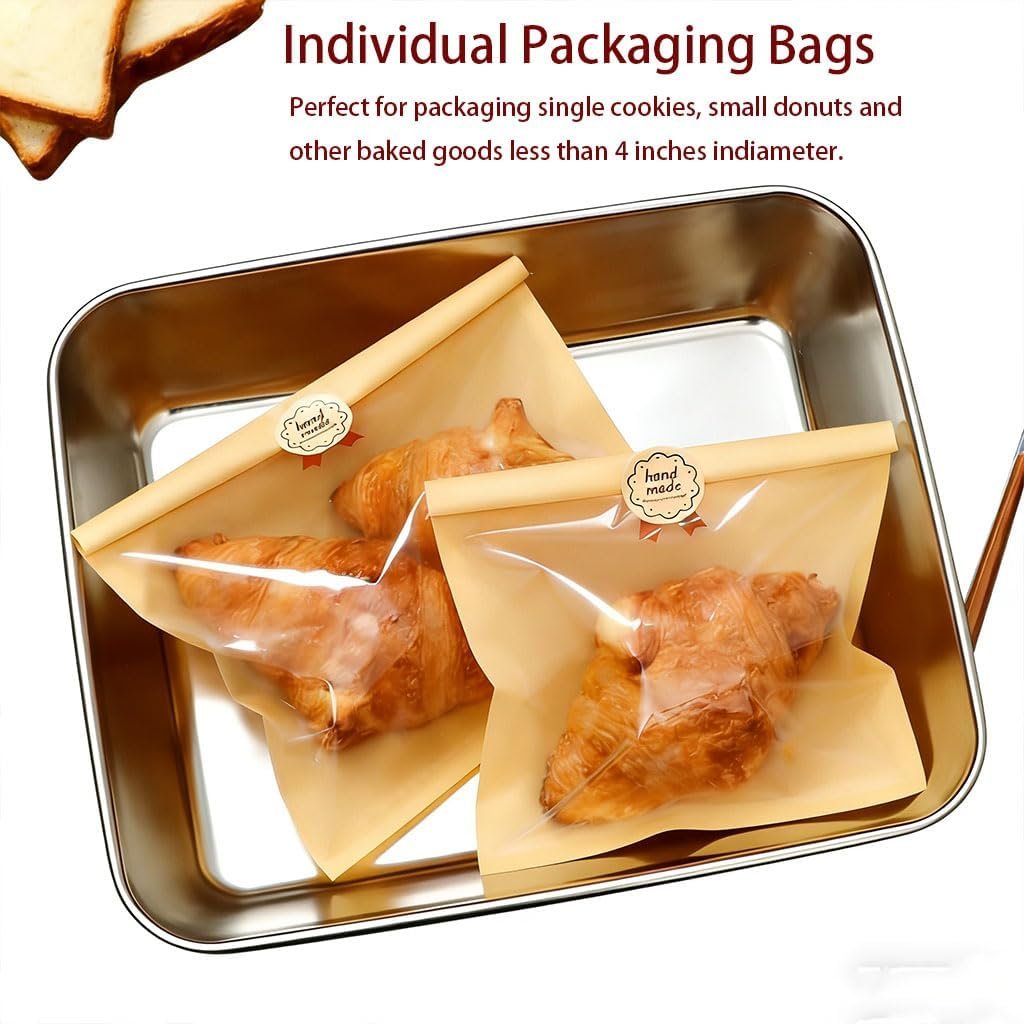 Großhandel 120 Stück Papier Keksbeutel mit Fenster 5 x 7 Zoll individuelle Verpackung für Snacks und Gebäck, OEM optionale Einzelkeks-Wickel