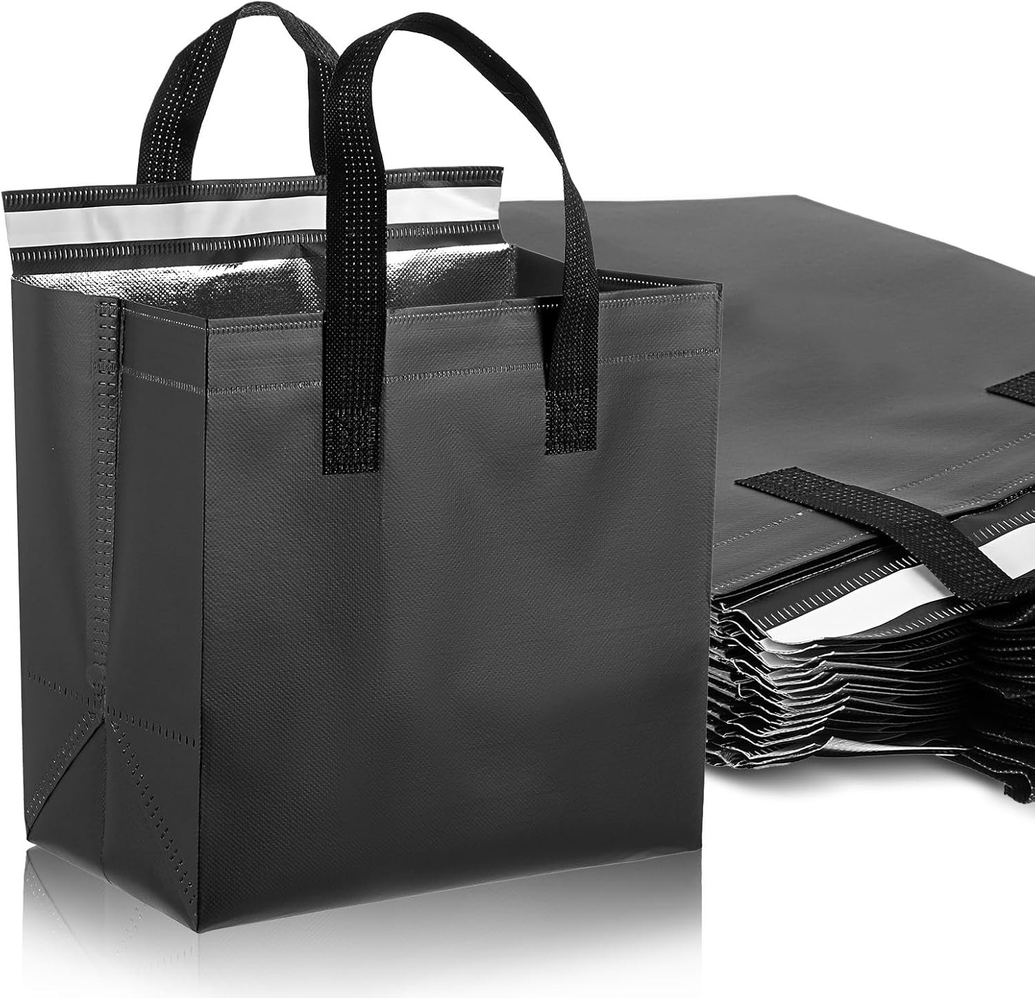 Großhandel 20 Stück isolierte Take Away Taschen für Catering, thermalisolierend für heiße und kalte Speisen, perfekt für Kaffee, Milch, Tee, frische Meeresfrüchte und Pizza-Lieferung, Made for Restaurants und Lebensmittelmärkte (9.4 x 5.9 x 9.4 Zoll, Schwarz) mit individuell gestaltbarem Logo durch Hersteller. Großhandel 20 Stück isolierte Take Away Taschen für Catering, thermalisolierend für heiße und kalte Speisen, perfekt für Kaffee, Milch, Tee, frische Meeresfrüchte und Pizza-Lieferung, Made for Restaurants und Lebensmittelmärkte (9.4 x 5.9 x 9.4 Zoll, Schwarz) mit individuell gestaltbarem Logo durch Hersteller.