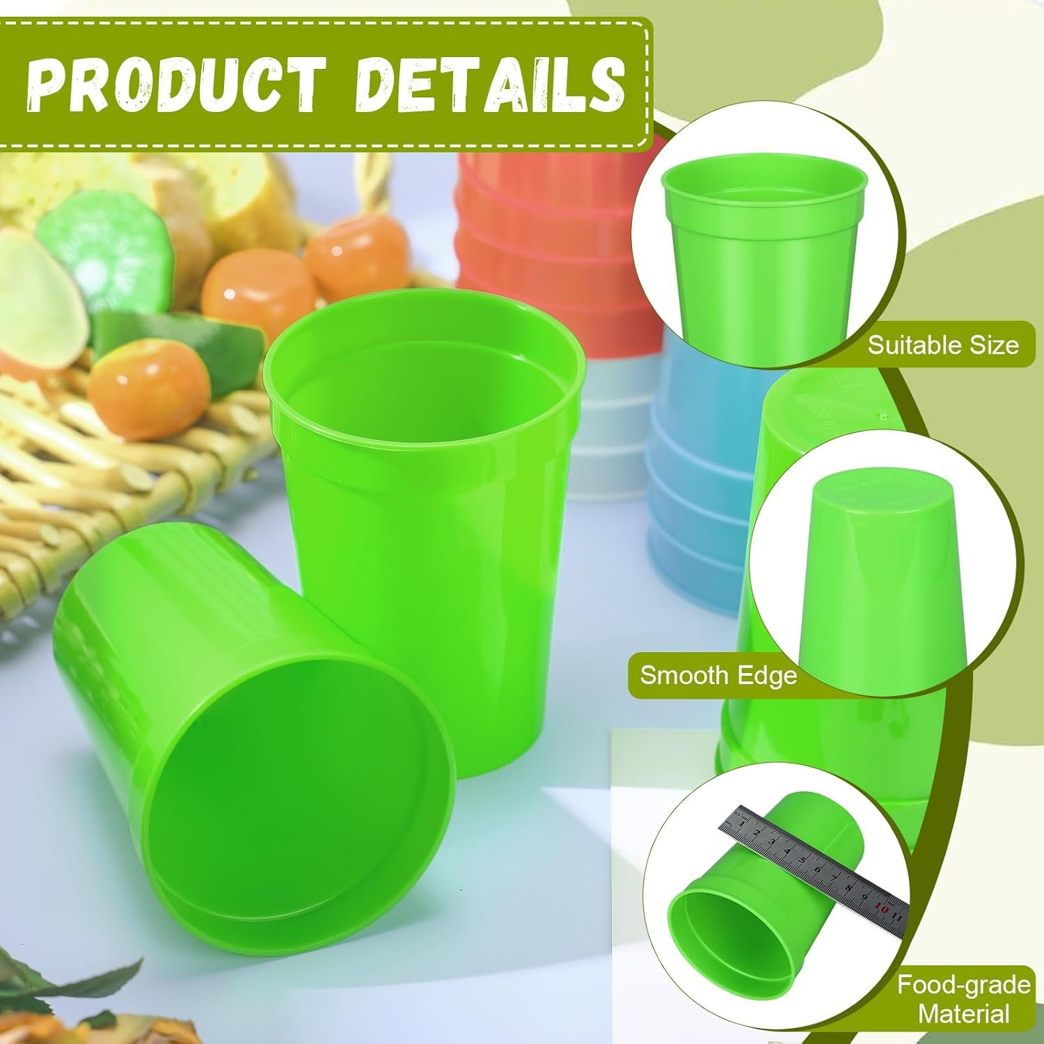 Großhandel 60 Stück 12 oz Plastikbecher wiederverwendbare Trinkbecher für Party, Hochzeit, Baby Shower und DIY-Projekte, individuelles Logo, Hersteller für Bulk-Bestellungen, grün