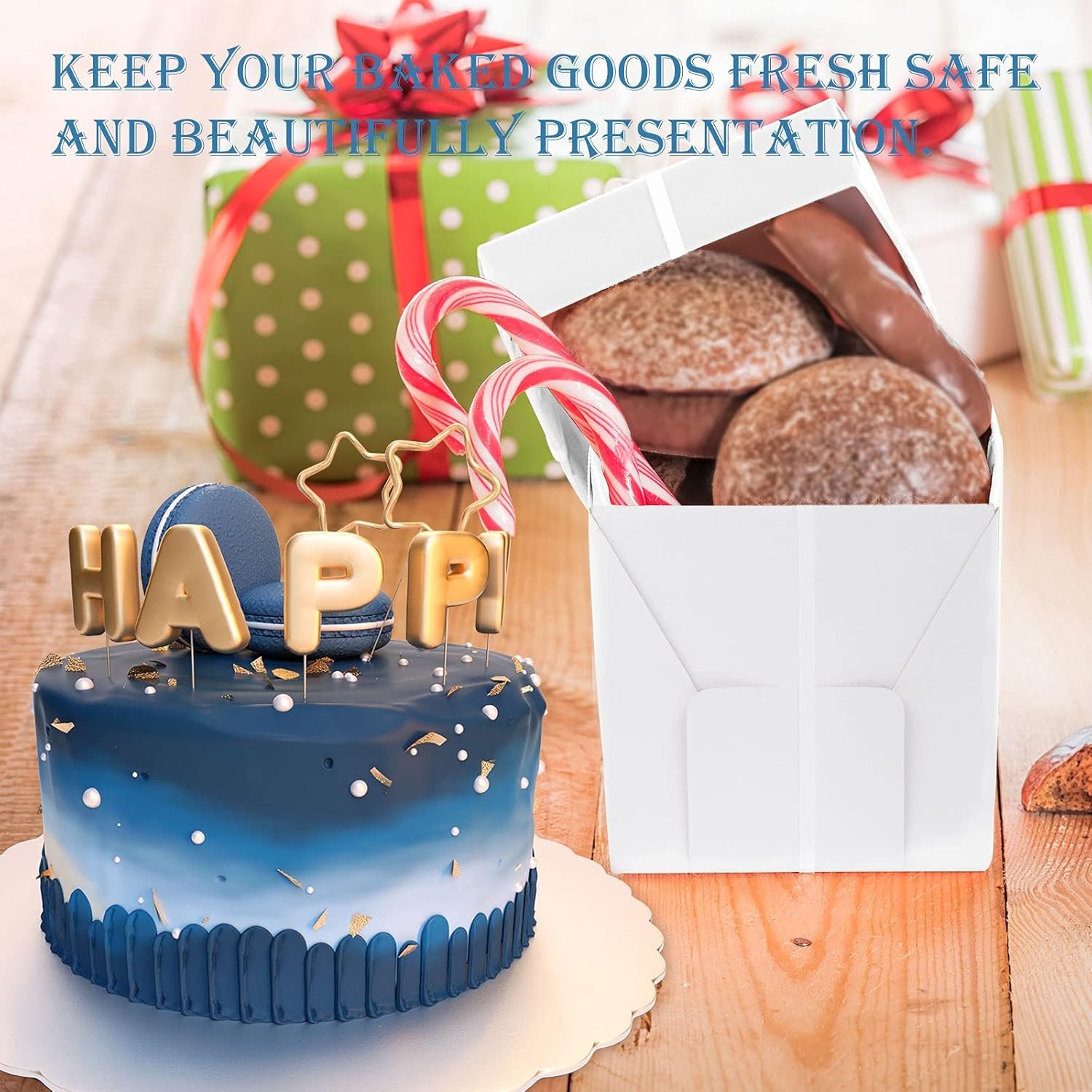 Großhandel KBG Kuchenboxen 10 Stück 10x10x8 Zoll mit Fenster für hohe Torten, stabil und weiß, geeignet für Hochzeiten und Geburtstagsfeiern, OEM Kuchenbehälter in Bulk