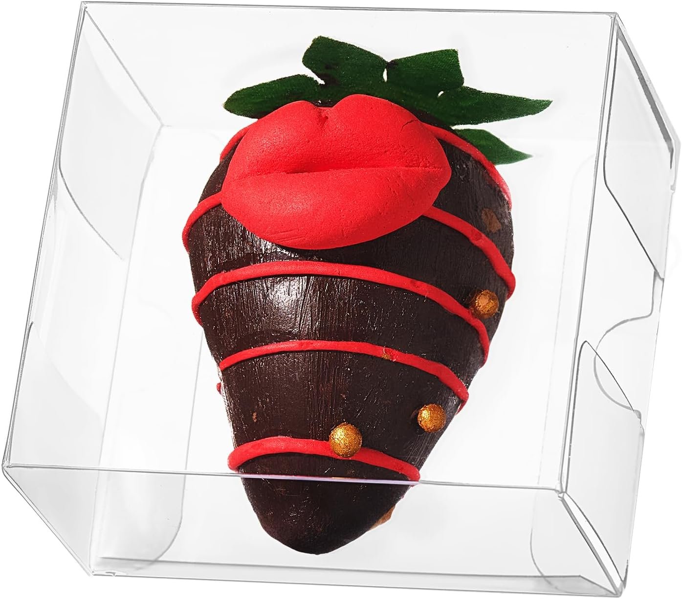 Großhandel 100 Stück 2,5" x 2,2" x 2" klare kleine Backwarenboxen für Schokoladenüberzogene Erdbeeren, Macaron-Geschenkboxen und Mini-Zimtschnecken, Hersteller von individuellen Logos für Geburtstags-, Hochzeits- und Weihnachtsfeiern sowie Valentinstag. OEM verfügbar.