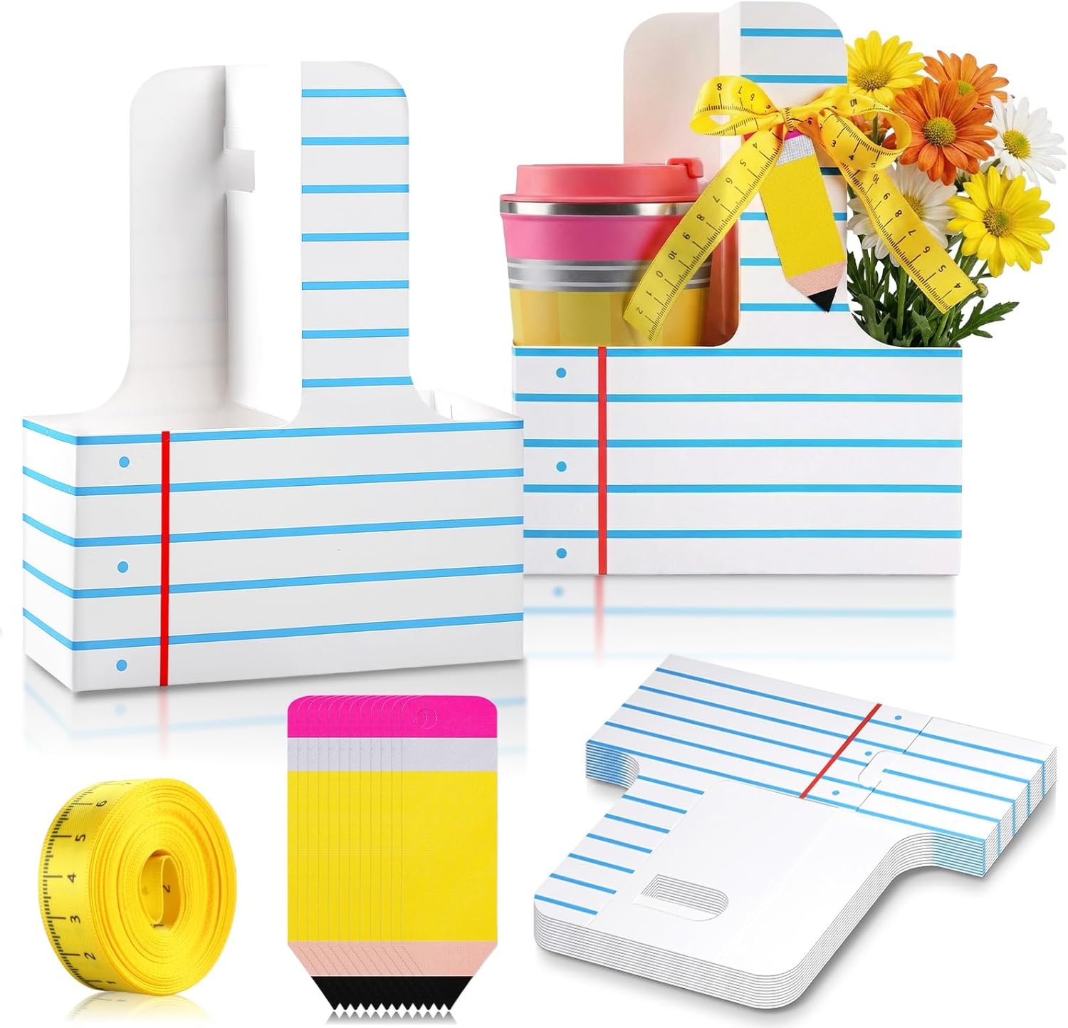 Großhandel Geschenkset für Lehrer, 12-teilig mit Notizbuch und 2 Tassen-Tragehilfe, inklusive Grußkarte und Binde, ideal für DIY-Abschlussfeiern und Back-to-School-Events, individuelles Logo möglich, vom Hersteller, verfügbar in Großmenge.