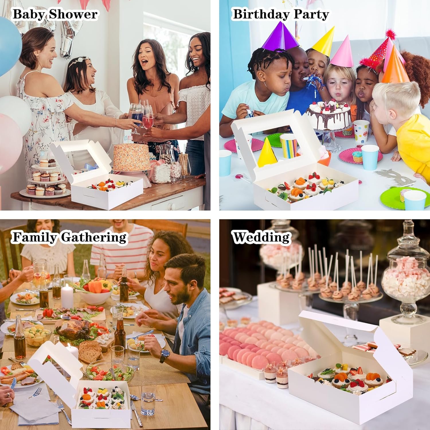 Großhandel 15 Stück Cupcake Boxen 13x10x3.5 Zoll mit Fenster und Einsätzen für Muffins, Individuelles Logo für Geburtstag und Feiertag, für Bäckereibedarf Großhandel 15 Stück Cupcake Boxen 13x10x3.5 Zoll mit Fenster und Einsätzen für Muffins, Individuelles Logo für Geburtstag und Feiertag, für Bäckereibedarf