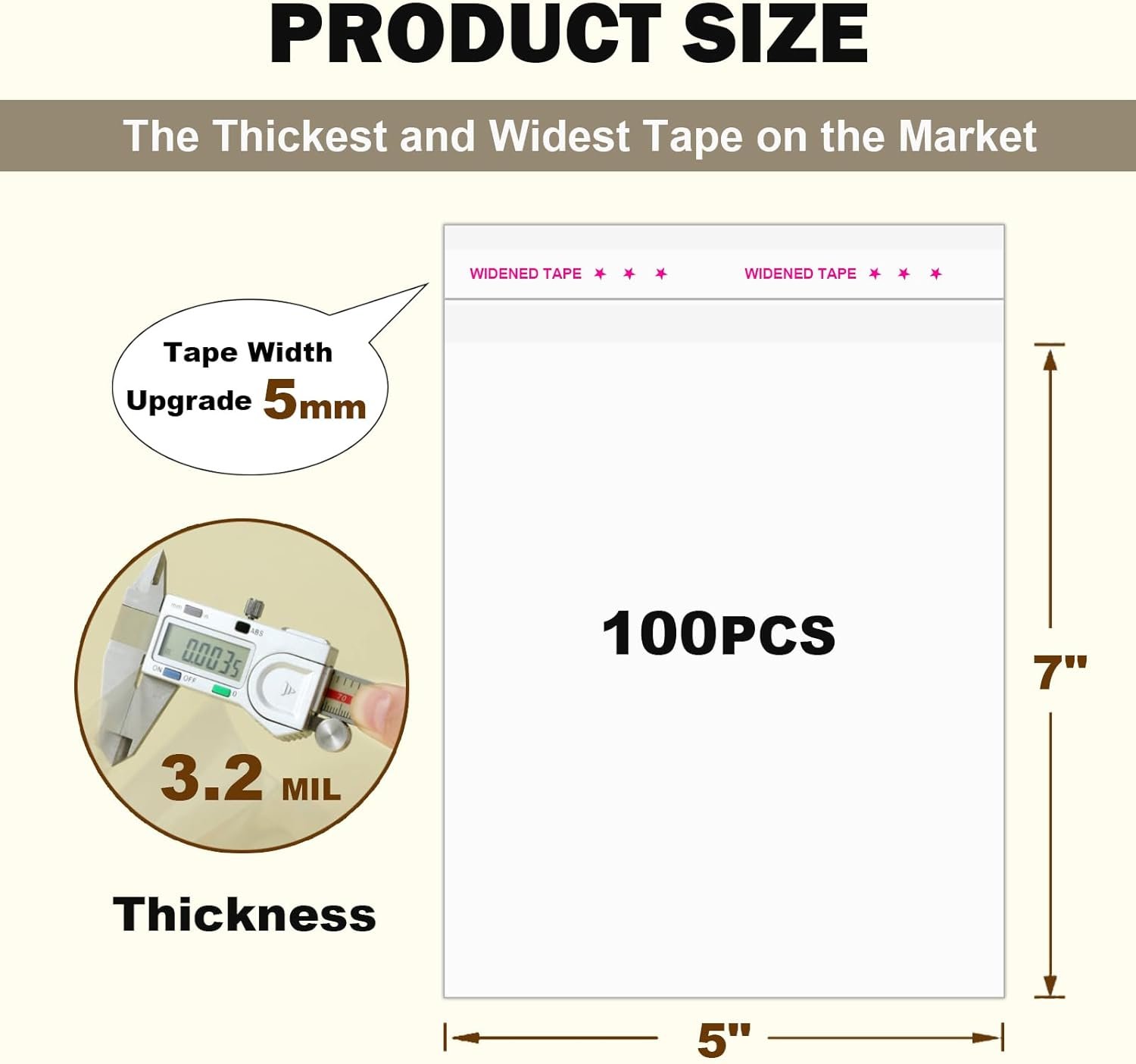 Großhandel 100PCS resealbare 5x7 Zoll Cellophan-Tüten mit Selbstklebeverschluss, Hersteller für dicke transparente Versandtaschen, individuelles Logo für Cookie-Verpackungen