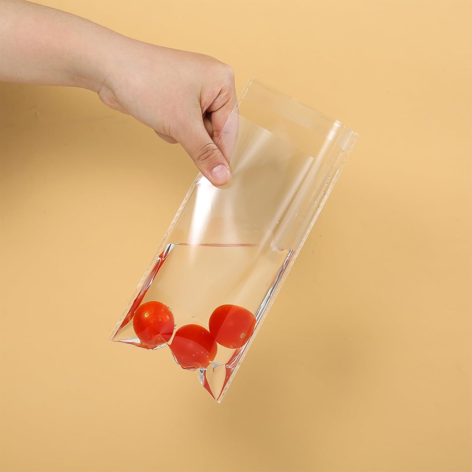 Großhandel 100PCS resealbare 5x7 Zoll Cellophan-Tüten mit Selbstklebeverschluss, Hersteller für dicke transparente Versandtaschen, individuelles Logo für Cookie-Verpackungen