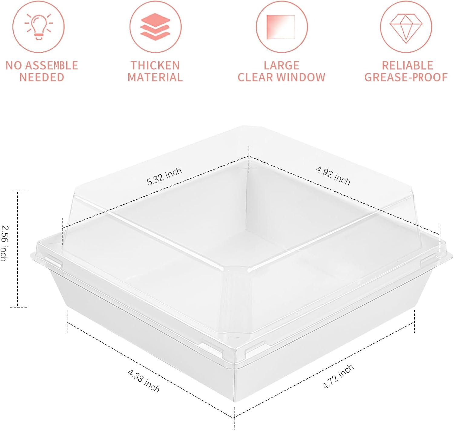 Großhandel kleine Charcuterie-Boxen, 5 Zoll Papiertüten mit Klarsichtdeckel für Sandwich, Gebäck, Kuchenstück, individuelle Logos, Hersteller von Einweg-Lebensmittelbehältern, 50 Stück Großhandel kleine Charcuterie-Boxen, 5 Zoll Papiertüten mit Klarsichtdeckel für Sandwich, Gebäck, Kuchenstück, individuelle Logos, Hersteller von Einweg-Lebensmittelbehältern, 50 Stück