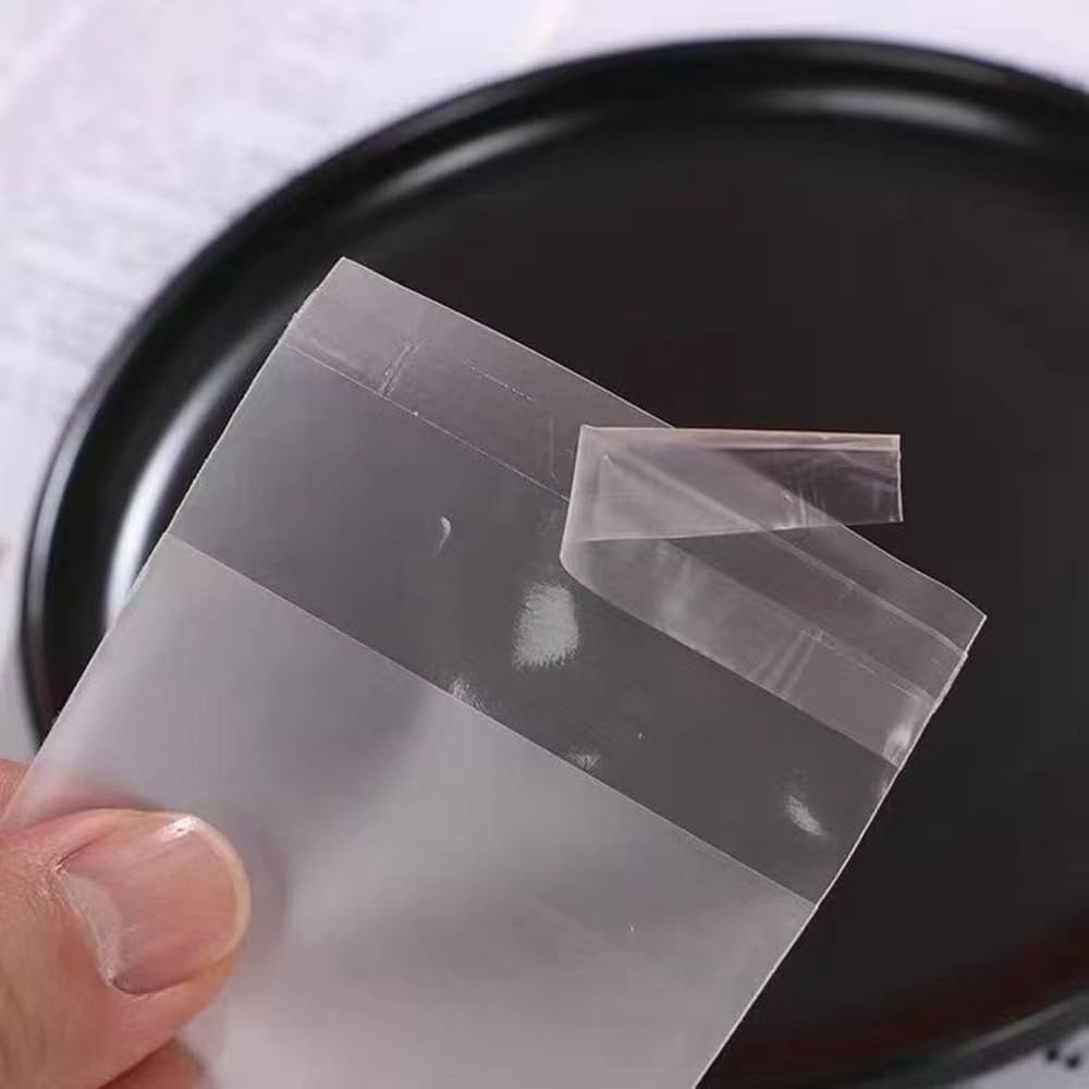 Großhandel frosted semi-transparente OPP Beutel (3,1 x 3,9 Zoll) - Selbsthaftende Mini-Tüten für die Verpackung von Cookies, Schokolade, Süßigkeiten, Desserts, Snack-Packs, Brot - Individuelles Logo für Ihre Eigenmarke vom Hersteller