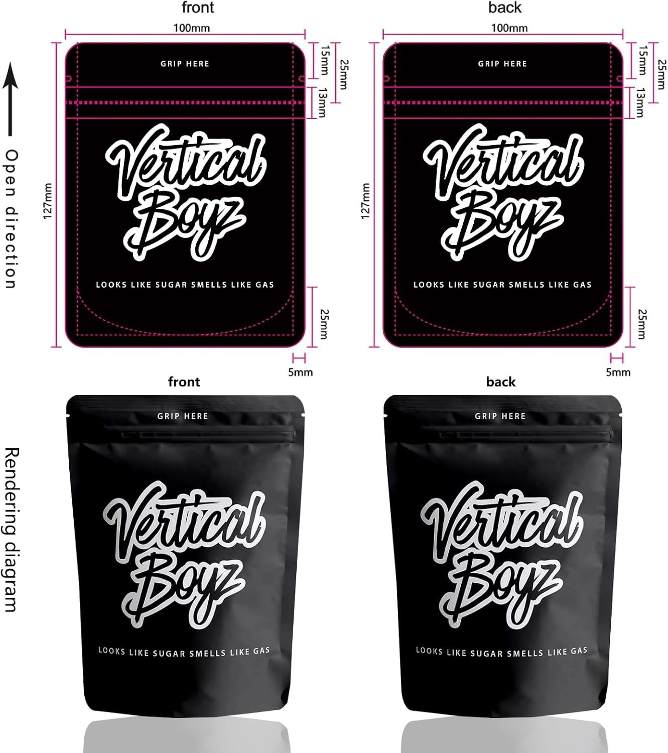 Großhandel 500 Packs Individuelles Logo 3.5g Mylar Tüten 4x5'' Anpassbare Druckdesigns mit Resealable Reißverschluss Pouches vom Hersteller in Bulk Großhandel 500 Packs Individuelles Logo 3.5g Mylar Tüten 4x5'' Anpassbare Druckdesigns mit Resealable Reißverschluss Pouches vom Hersteller in Bulk