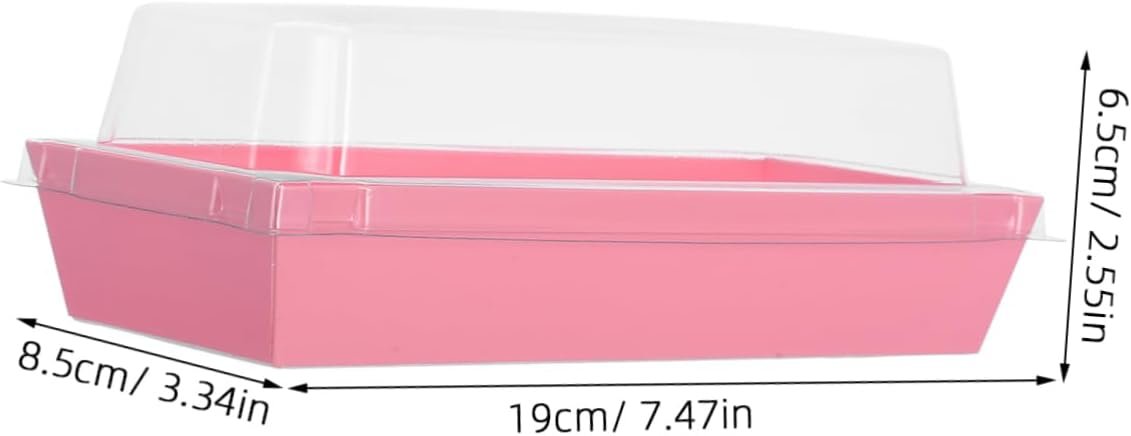 Großhandel 50 Stück rechteckige Bäckereiboxen mit Fenster, hitzebeständige Einweg-Lebensmittelbehälter mit Deckel für Sandwiches, Feingebäck, Speck, Jakobsmuscheln und Desserts, Hersteller für individuelle Logos und Eigenmarken.