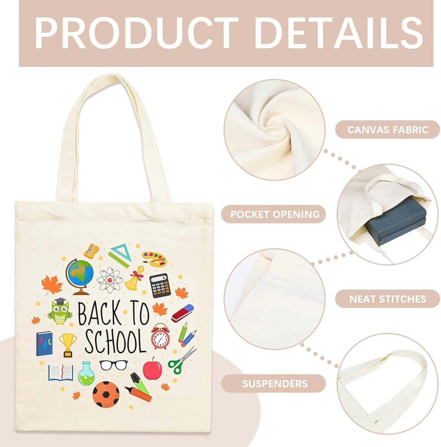 Großhandel 13 * 15 Zoll Sublimation Leere Canvas Taschen, Tote Bags für Sublimation mit individuellem Logo, Bulk Canvas Tote Bags DIY Einkaufsbeutel