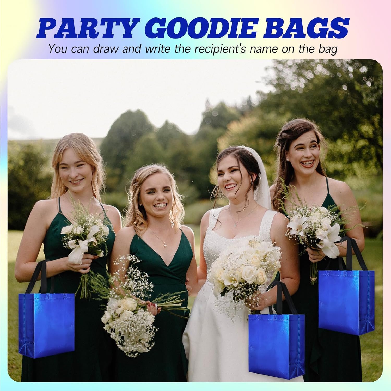 Großhandel 80 Stück Geschenktüten Set wiederverwendbare glänzende Einkaufstaschen mit Griff für Ramadan, Ostern, Hochzeit, Frühlingsveranstaltungen (10 x 8 x 4,7 Zoll, Blau) mit individuellem Logo vom Hersteller in Großmenge.