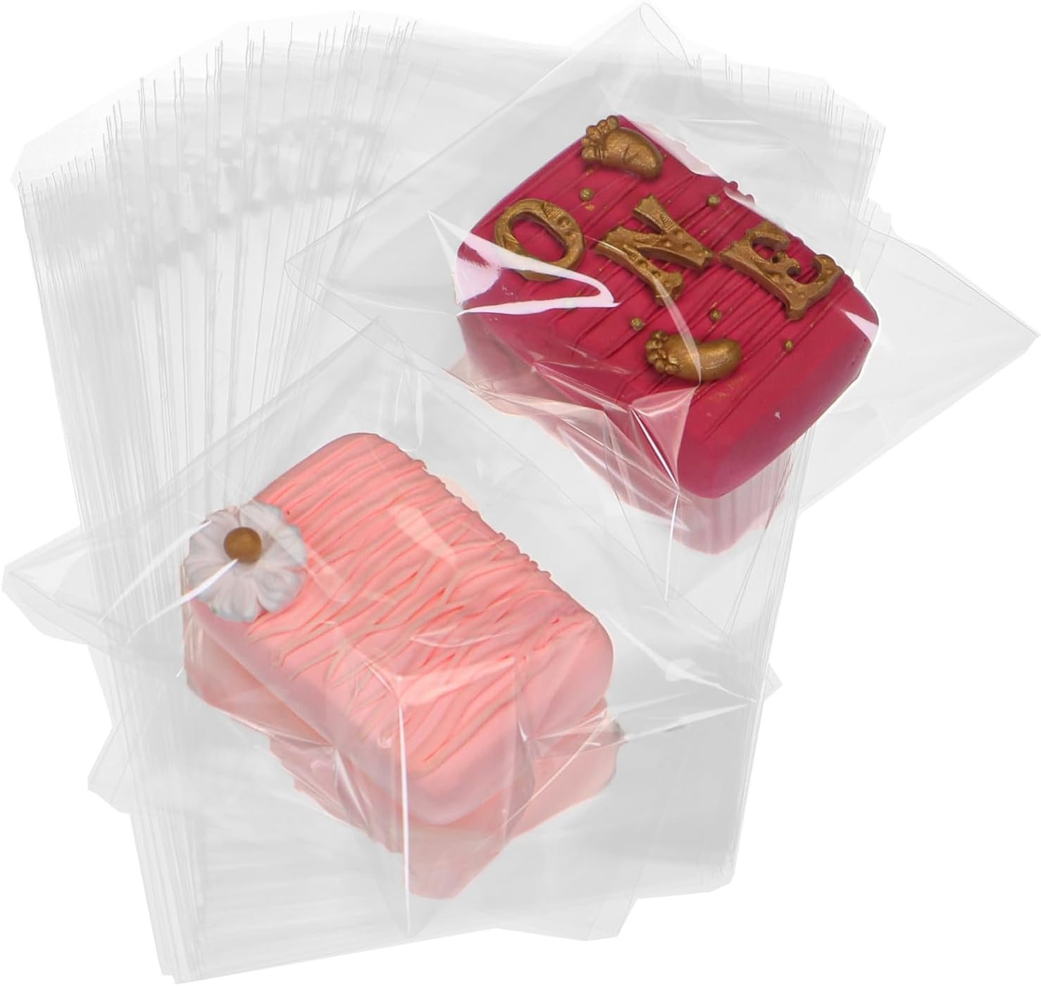 Großhandel 100 Stück 4 x 6 Zoll klare Cellophanbeutel für Cookies, Rice Krispie Treats, Macarons, Brownies, Seife, Schokoladentrüffel, Süßigkeiten – Ideal für Hochzeits- und Geburtstagsfeiern mit individuellem Logo als perfekte Produkte für Ihre Eigenmarke von unserem Hersteller.