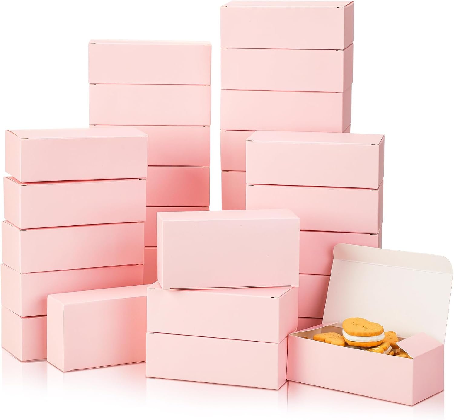 Großhandel kleine Kuchenboxen für Desserts, 36 Stück in Bulk für Kekse, Donuts und Süßigkeiten (6 x 3 x 1,8 Zoll) - Individuelles Logo möglich vom Hersteller.