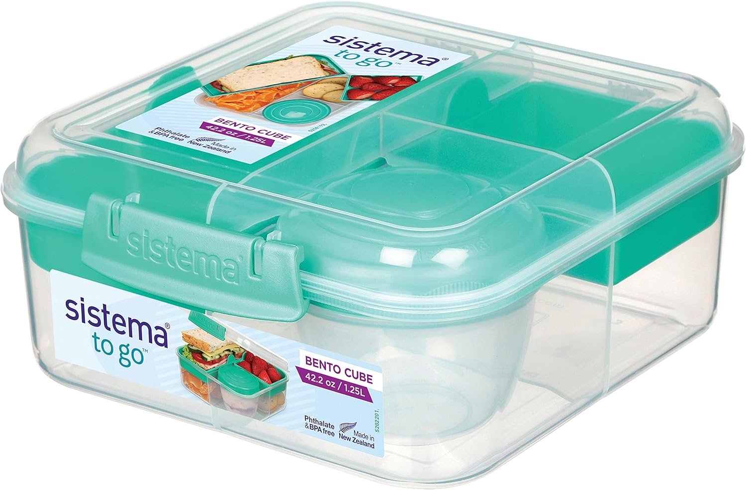 Großhandel Kunststoff Bento Box Cube, 5,3 Tassen, mit mehreren Fächern, BPA-frei, Hersteller für individuelle Logos, Bulk-Lösung für Essenslagerung