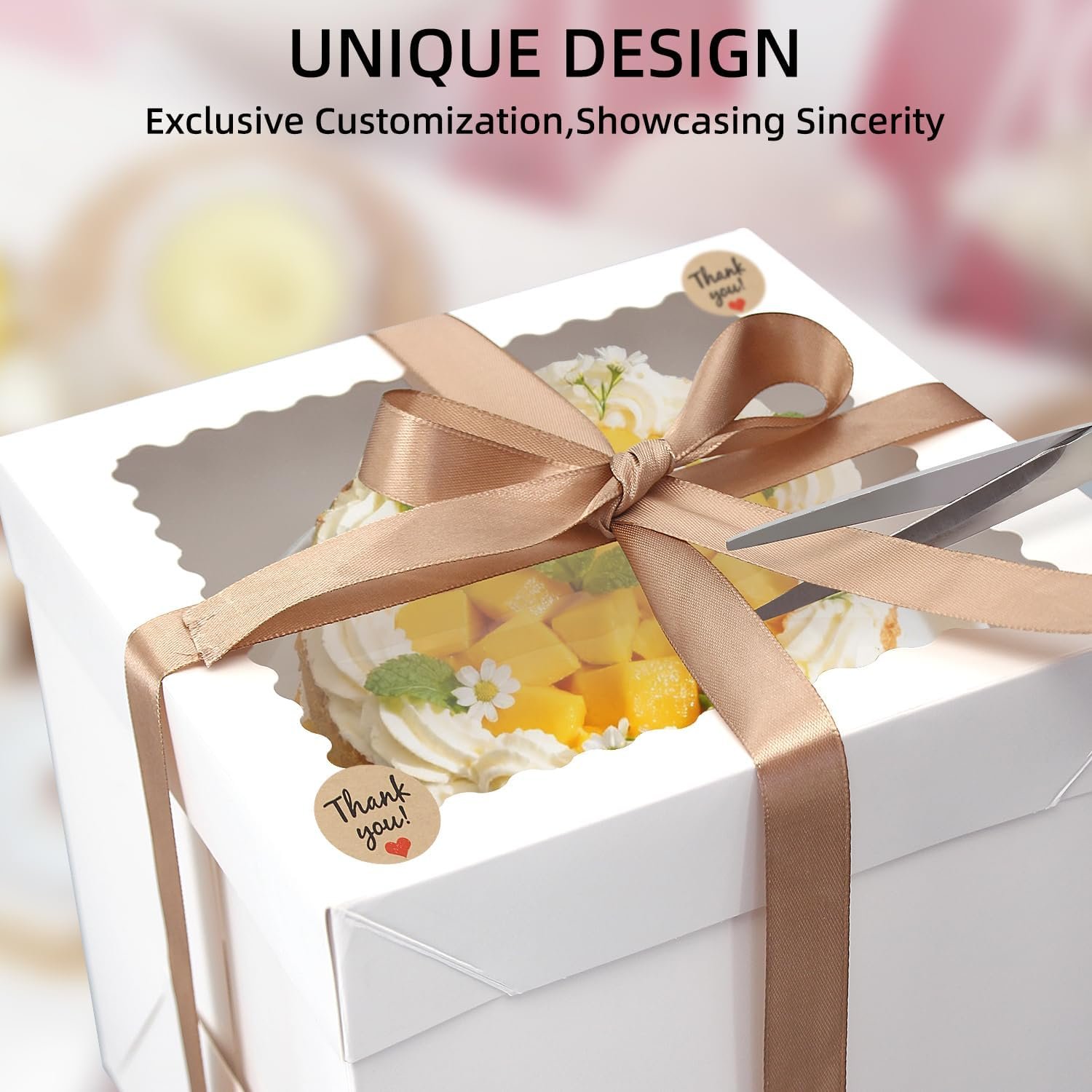 Großhandel 10er Pack Kuchenboxen, hohe Kuchenbox mit Fenster, 8x8x8 Zoll große Backboxen mit Aufkleber, Karton Kuchenbox für mehrlagige Kuchen, OEM Kuchen Dekorationsbedarf für Geschenkverpackungen Großhandel 10er Pack Kuchenboxen, hohe Kuchenbox mit Fenster, 8x8x8 Zoll große Backboxen mit Aufkleber, Karton Kuchenbox für mehrlagige Kuchen, OEM Kuchen Dekorationsbedarf für Geschenkverpackungen