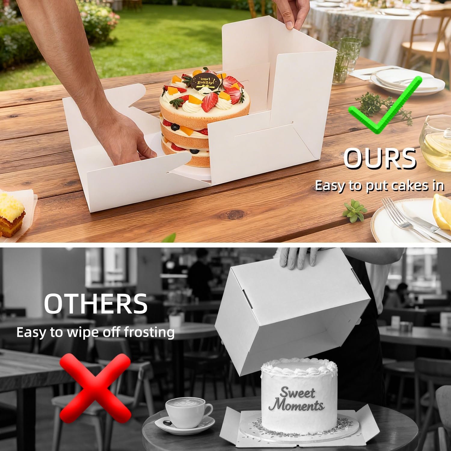 Großhandel 10er Pack Kuchenboxen, hohe Kuchenbox mit Fenster, 8x8x8 Zoll große Backboxen mit Aufkleber, Karton Kuchenbox für mehrlagige Kuchen, OEM Kuchen Dekorationsbedarf für Geschenkverpackungen Großhandel 10er Pack Kuchenboxen, hohe Kuchenbox mit Fenster, 8x8x8 Zoll große Backboxen mit Aufkleber, Karton Kuchenbox für mehrlagige Kuchen, OEM Kuchen Dekorationsbedarf für Geschenkverpackungen