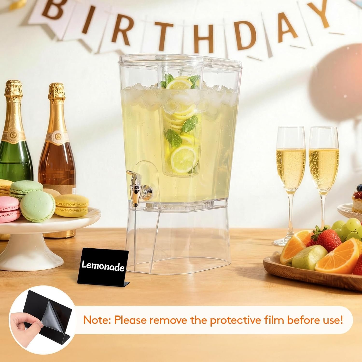 Großhandel großer Getränkespender 7,5 Liter für Partys, klarer Saft-Behälter mit Zapfhahn und Eisbehälter, BPA-freier Wasserkrug für Veranstaltungen, Hersteller für individuelle Logos, Bulk-Bestellungen möglich.