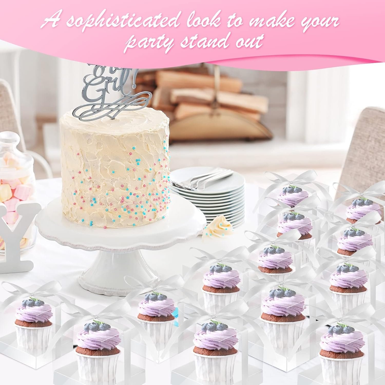 Großhandel klare Kunststoff-Cupcake-Boxen 3,5