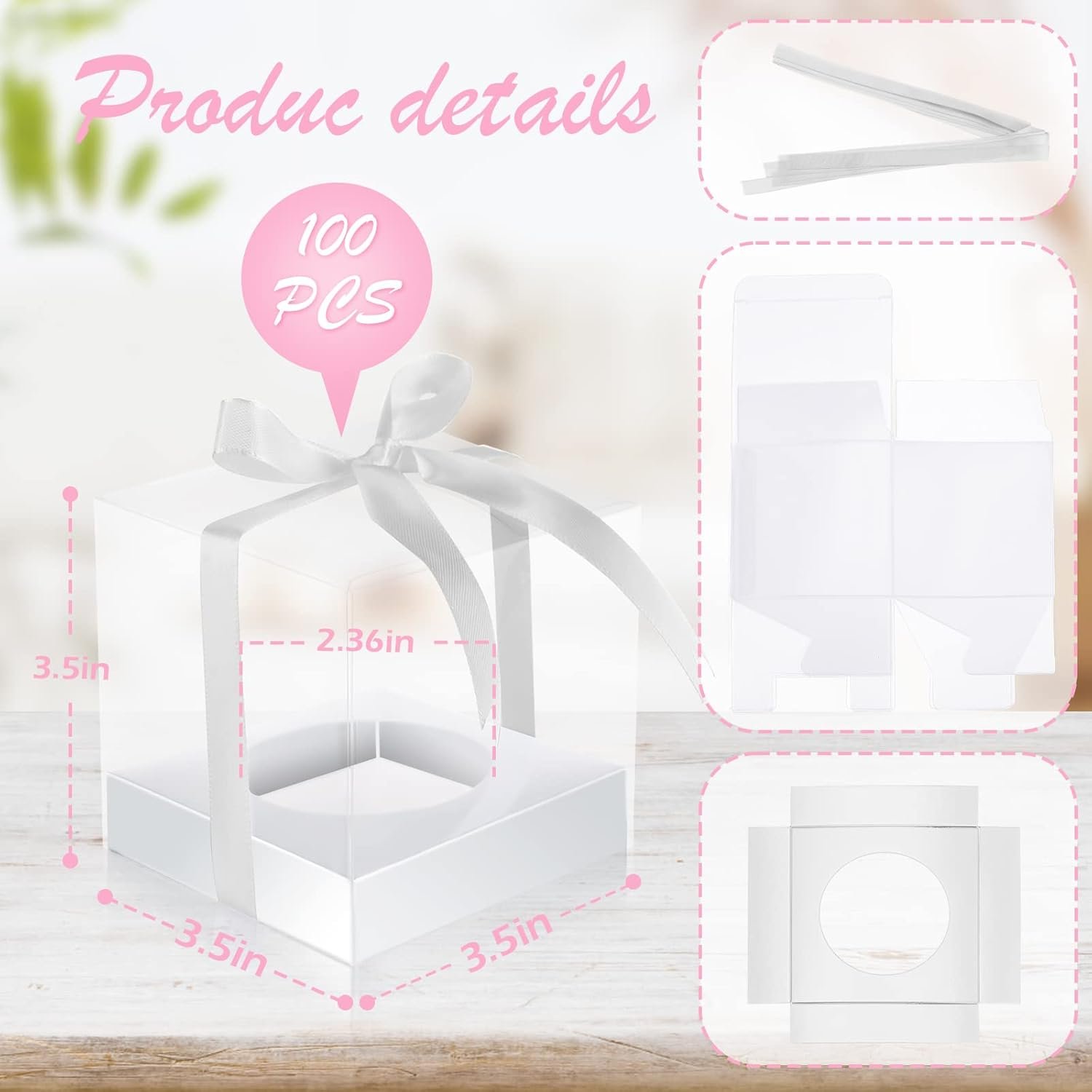 Großhandel klare Kunststoff-Cupcake-Boxen 3,5