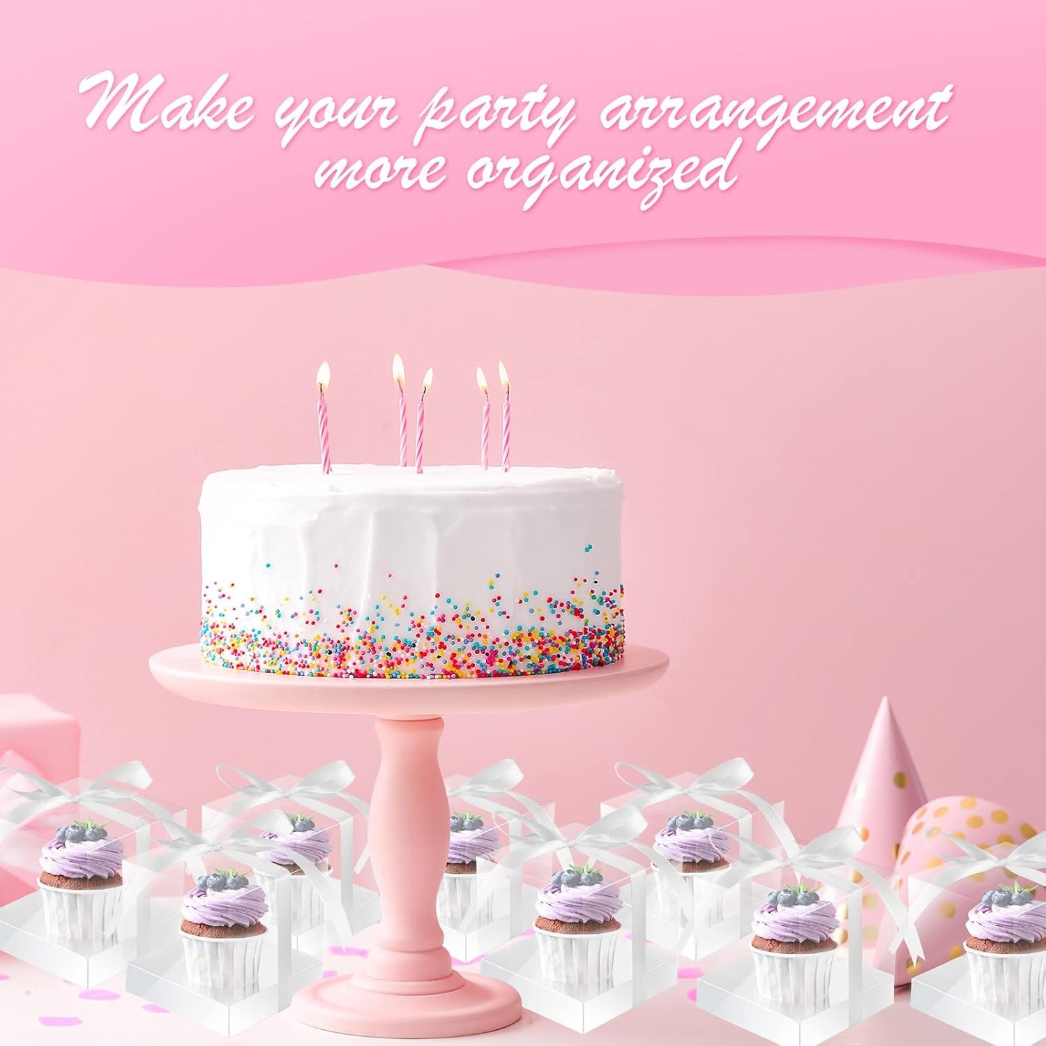 Großhandel klare Kunststoff-Cupcake-Boxen 3,5