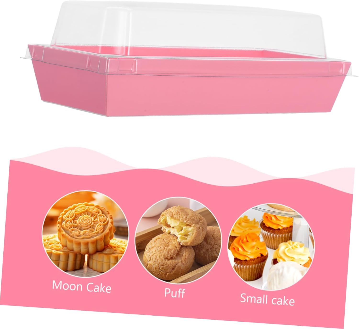 Großhandel 50 Stück rechteckige Lebensmittelaufbewahrungsboxen mit Deckeln aus klarem Kunststoff für Sandwiches, Gebäck und Sushi, ideal für Catering-Events und Meal Prep, Individuelles Logo vom Hersteller.